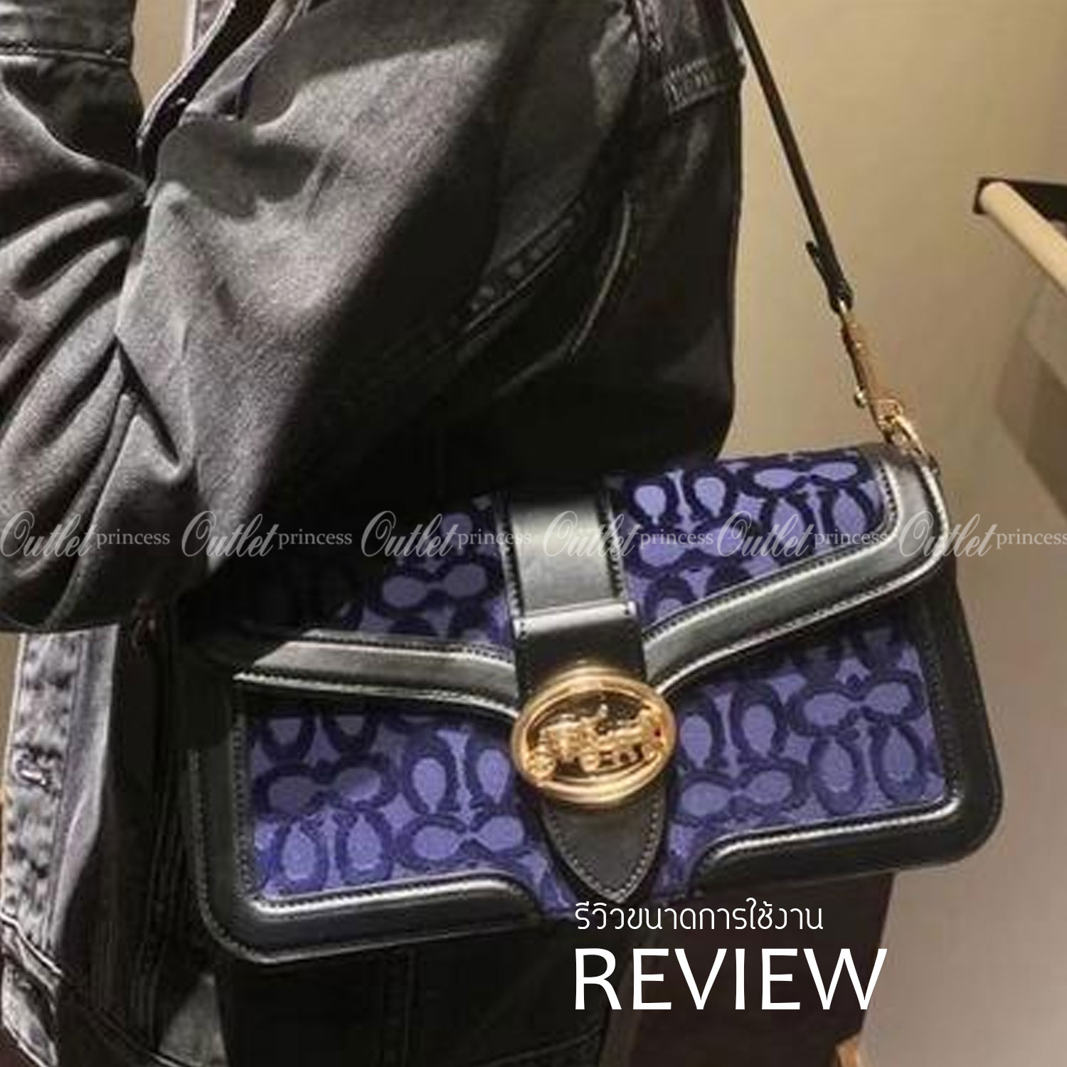 COACH GEORGIE SHOULDER BAG IN SIGNATURE VELVET 2021 ((5566)) พร้อมส่ง สวยงามมากๆค่ะ! กระเป๋าหิ้ว//คล้องไหล่//สะพายข้างได้ หนังแท้+กำมะหยี่ ด้านหน้าได้อย่างลงตัวสวยงาม มีอะไหล่โลโก้แบรนด์หรูหรา