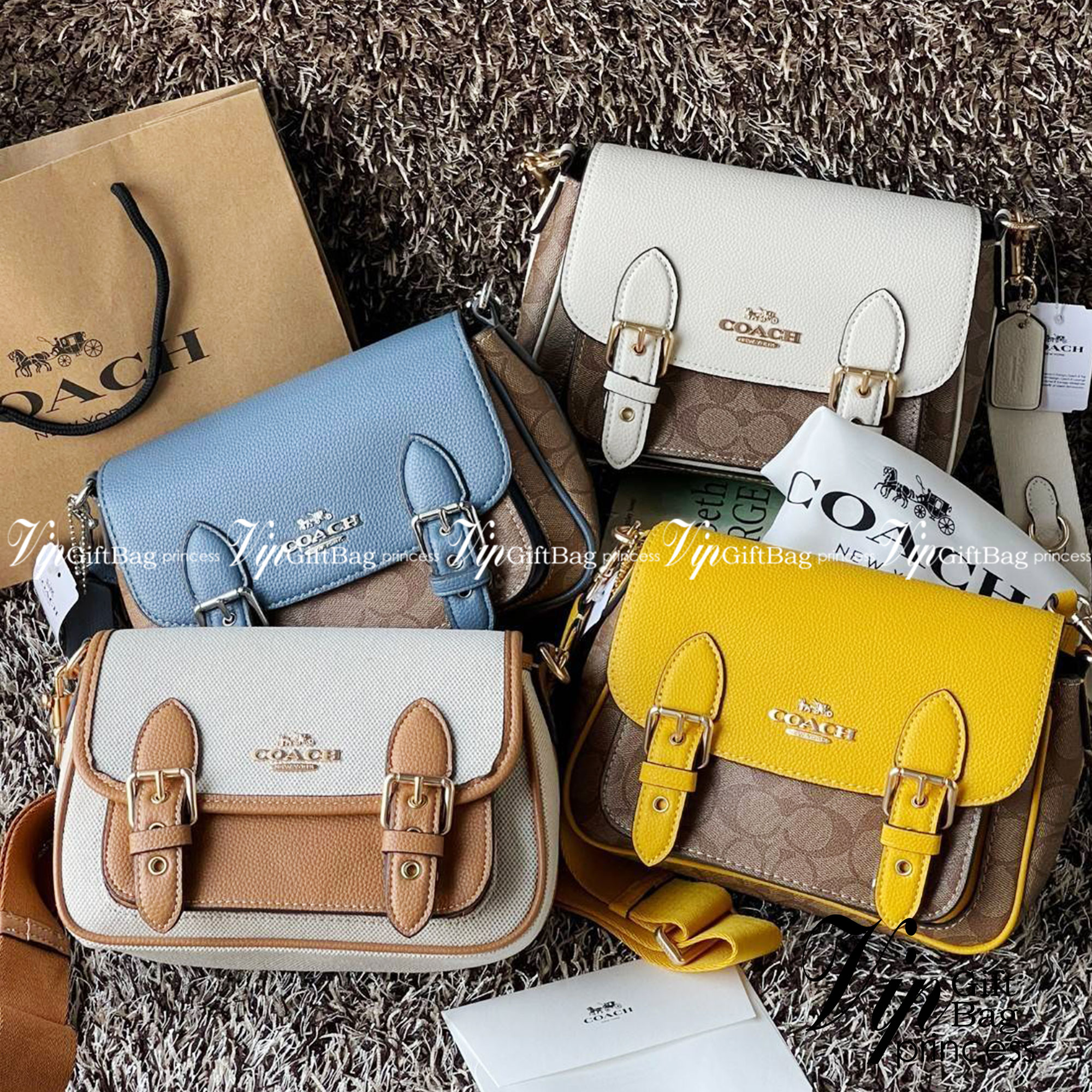 COACH Lucy Crossbody กระเป๋าใบนี้ขนาดกะทัดรัดกำลังดี เพียงพอสำหรับใส่ของจำเป็นที่ต้องการพกติดตัว ที่สำคัญใช้งานง่ายสามารถหยิบของได้สะดวกรวดเร็ว วัสดุผ้าใบเคลือบซิกเนเจอร์และหนังกรวดละเอียด ด้านในมีซิปและกระเป๋าอเนกประสงค์ ปิดสแน็ปอิน กระเป๋าแบบเปิดด้านนอก