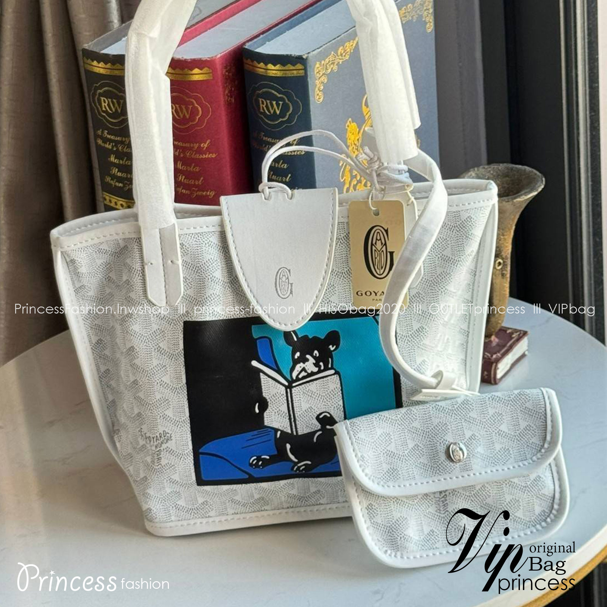 พร้อมส่ง 4 สี GOYARD ANJOU TOTE MINI / Goyard Villette Mini Tote Bag กระเป๋าทรงโท้ทมินิ แบรนด์หรูสัญชาติฝรั่งเศส 🧡 เกรดออริจินอล 1:1 สลับแท้ ใช้งานต่างประเทศได้