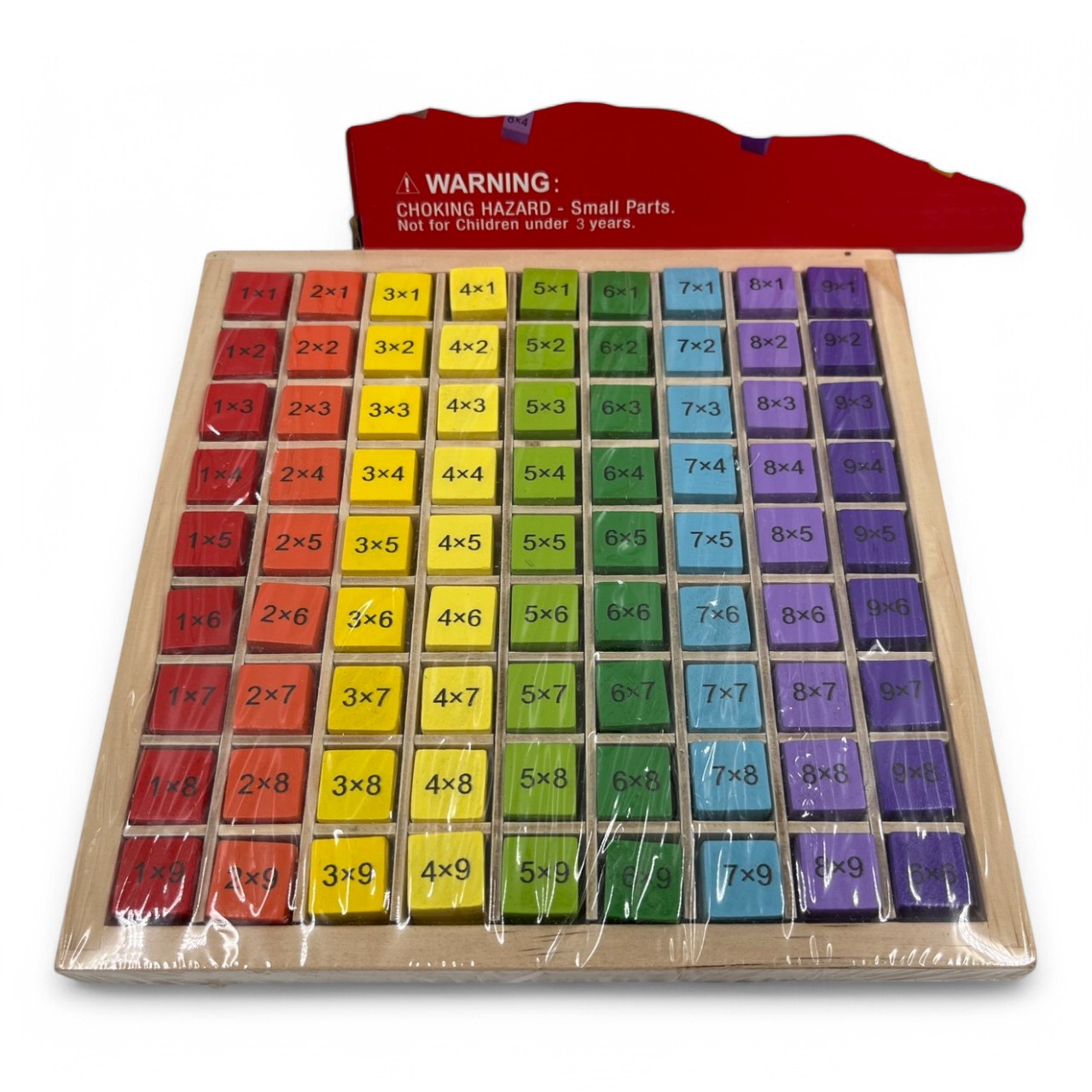 กระดานสูตรคูณไม้แบบสี