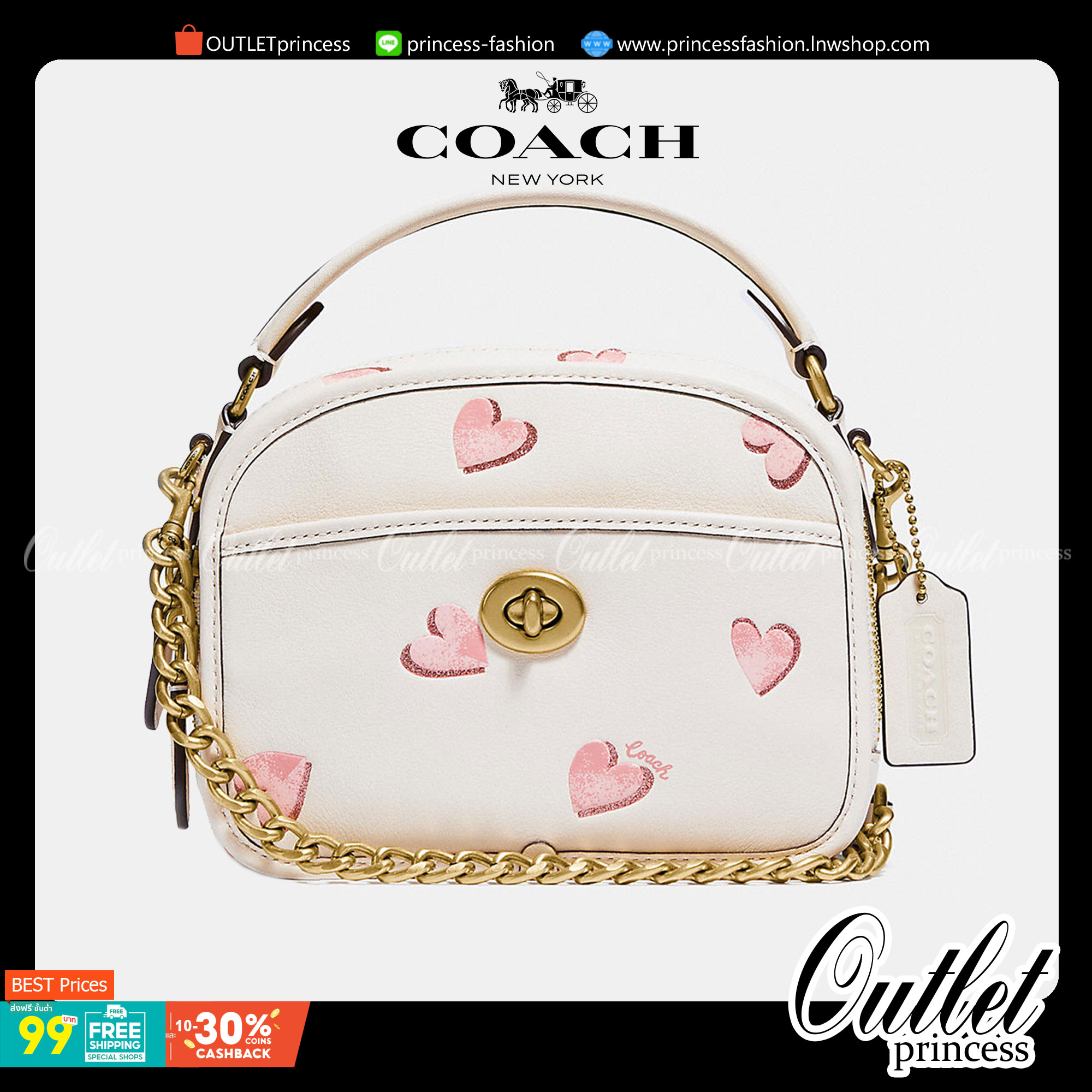 COACH LUNCHBOX TOP HANDLE WITH HEART PRINT ((C3920)) พร้อมส่งความน่ารักที่ไทย ตามมาติดๆค่ะ!! กระเป๋าสะพายข้างหรือแบบหิ้วออกงานเกร๋ๆได้เลยค่ะ หนังแท้อย่างดีสวยงามมากค่ะ ❤️จุดเด่นของรุ่นคือปริ้นลายหัวใจแบบ3D ทั้งใบ