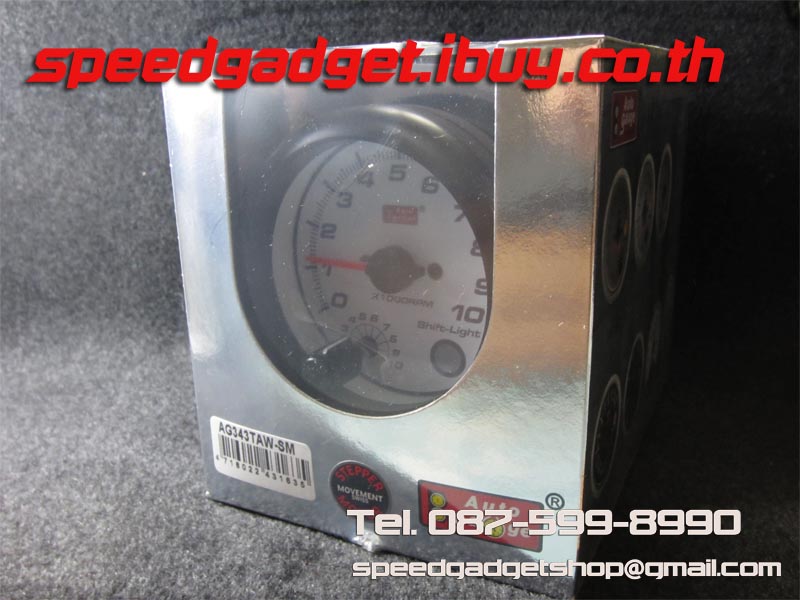 เกจ์วัดรอบ 3 นิ้วครึ่ง บอดี้ดำ หน้าขาว ตัวใหญ่