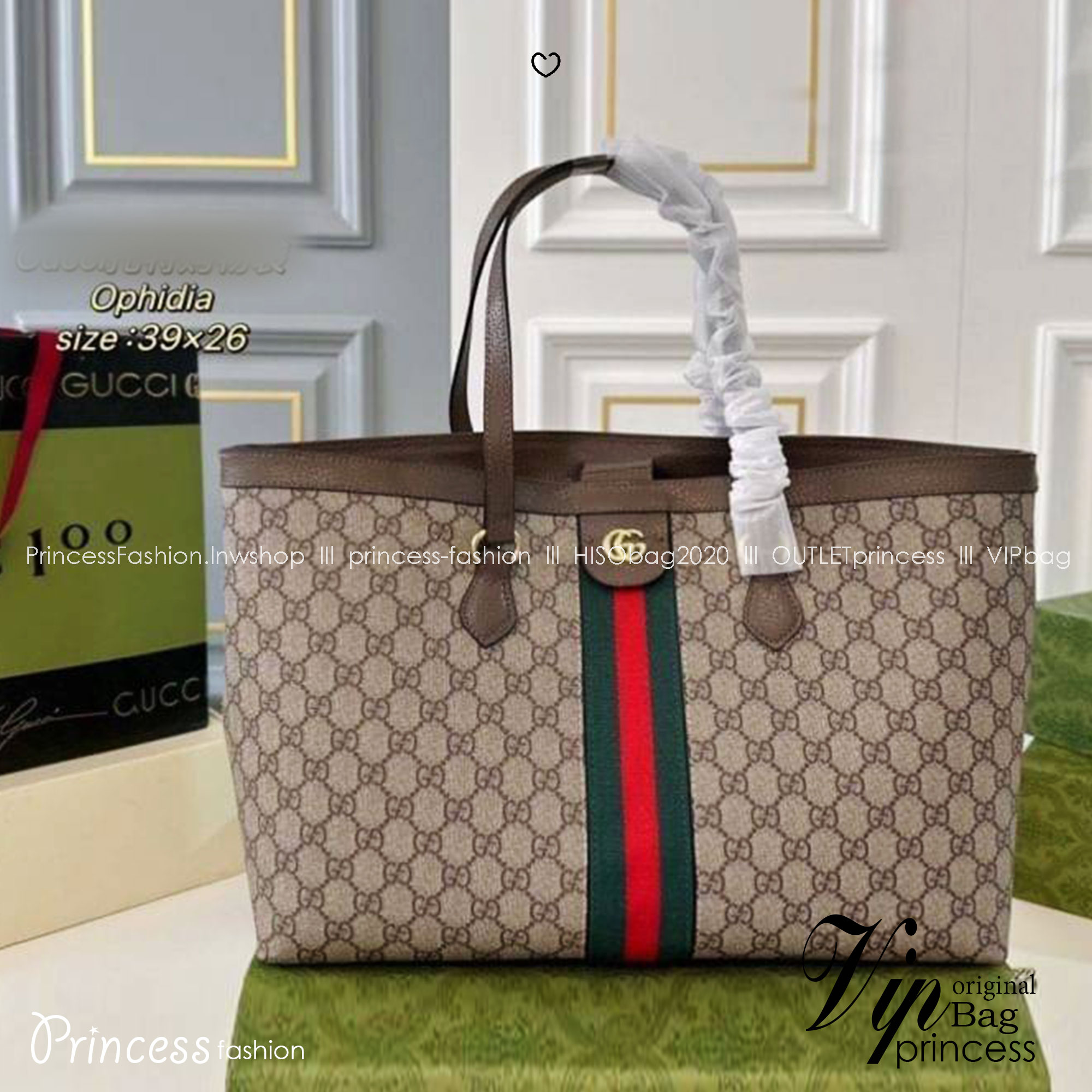 Gucci Ophidia medium tote bag กระเป๋าทรงโท้ทใบใหญ่จุใจ จุของได้เยอะจุกๆ เอาใจสายแบกที่ยังคงความหรูหราไว้อย่างลงตัว