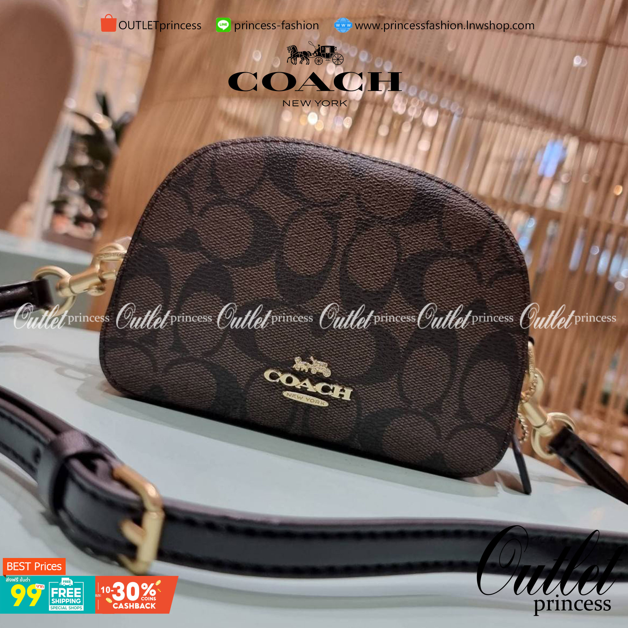 COACH 2628 MINI SERENA CROSSBODY IN SIGNATURE CANVAS ใหม่ที่สุด!! พร้อมส่งทุกสีเด็ด!! ย่อส่วนกระเป๋าสะพายคอลเลคชั่นยอดฮิต มินิเซเรนา ที่รับรองว่าน้องน่ารักม้ากกก!! ขนาดเล็กกุ๊งกิ๊ง แต่ดีเทลยิ่งใหญ่ วัสดุหนังแคนวาสเคลือบลาย เปิด-ปิดด้วยซิป สะดวกใช้ ภายในเป