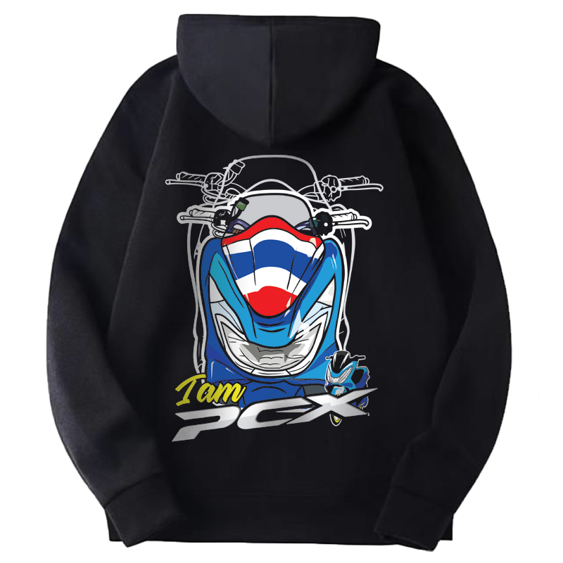 77design เสื้อฮู้ดบิ๊กไบค์ HOODIE ลาย I am PCX