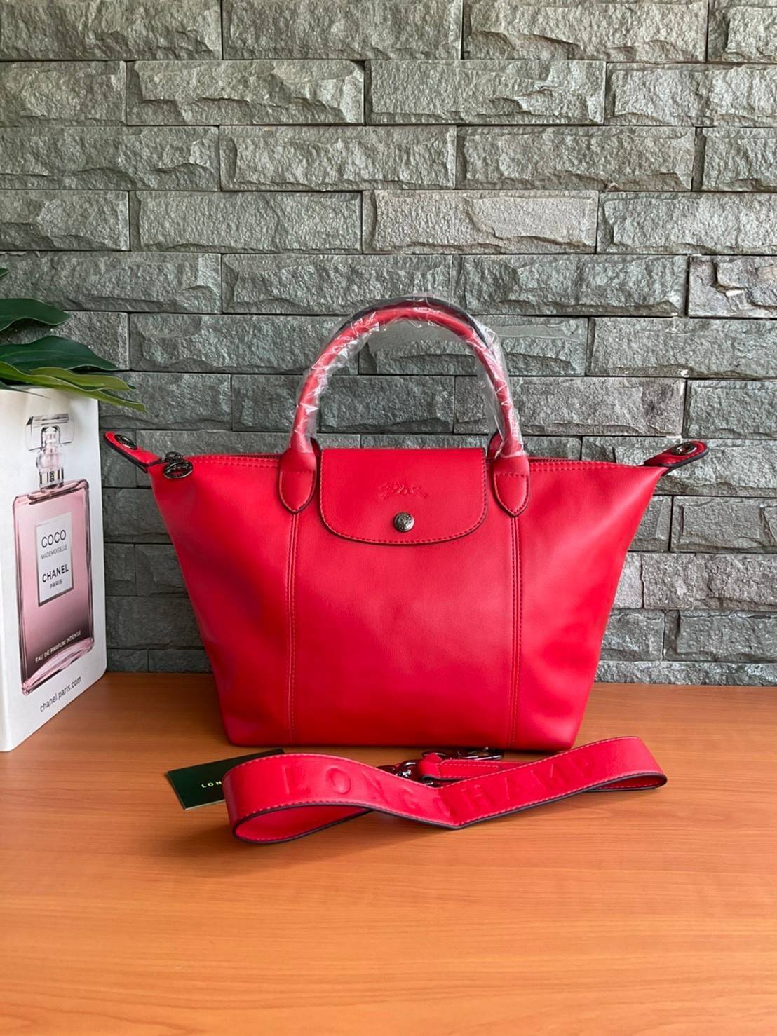 ของแท้ LONGCHAMP LE PLIAGE CUIR TOP HANDLE BAG S รุ่น 1512 กระเป๋าถือขนาดกำลังดี วัสดุหนังแกะ Metis