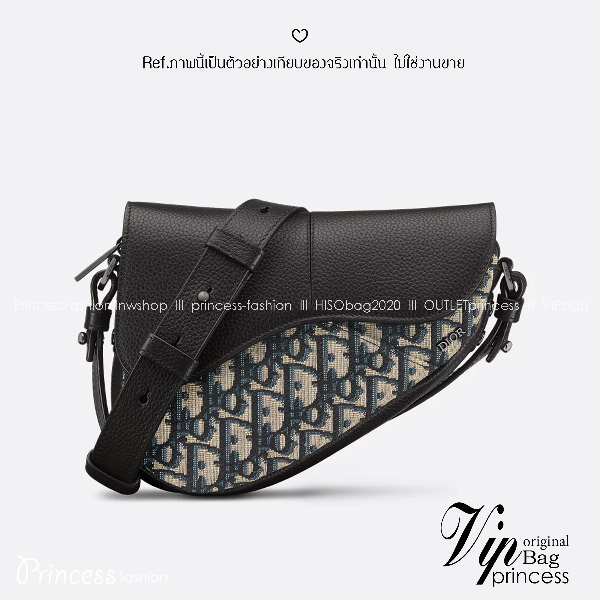 TOP ORI หนังแท้ | DIOR Mini Saddle Oblique jacquard Bag กระเป๋าสะพาย/คาดอกดีไซน์ไอคอนิกด้วยรูปทรงที่ทันสมัย รังสรรค์ขึ้นจากผ้าแจ็กการ์ดลาย สีเบจและสีดำ โดดเด่นด้วยฝาพับแม่เหล็กที่ทำจากหนังแท้ลายเกรนสีดํา เอกลักษณ์ของความหรู ไฮคลาสอย่างลงตัว