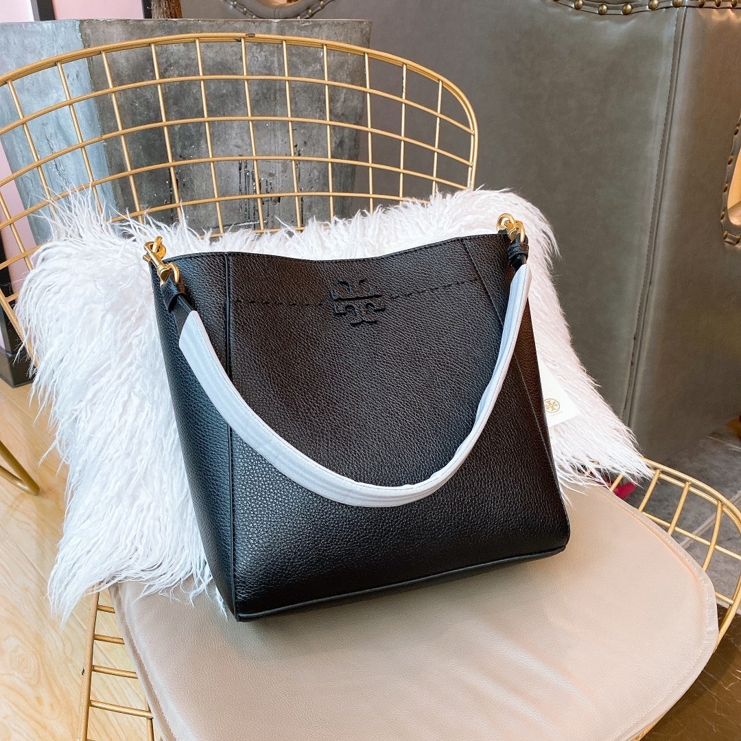 ของแท้ 💯% TORY BURCH MCGRAW MINI BUCKET BAG กระเป๋าสะพาย *วัสดุหนังวัวแท้ หนังนุ่ม หนังหอม น้ำหนักเบามากกก!! หนังลื่น นิ่มสวยมากๆ