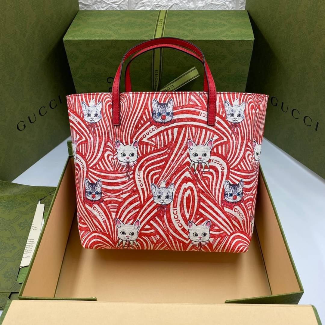 VIP 】Animal-Friendly Gucci Kid Tote Bag งานหนังแท้ทรงตั้งสวย ขนาดกะทัดรัด จุของได้เยอะ ใช้ได้ทั้งเด็กและผู้ใหญ่ น่ารักมากค่ะ **รุ่นขายดีตลอดกาล**