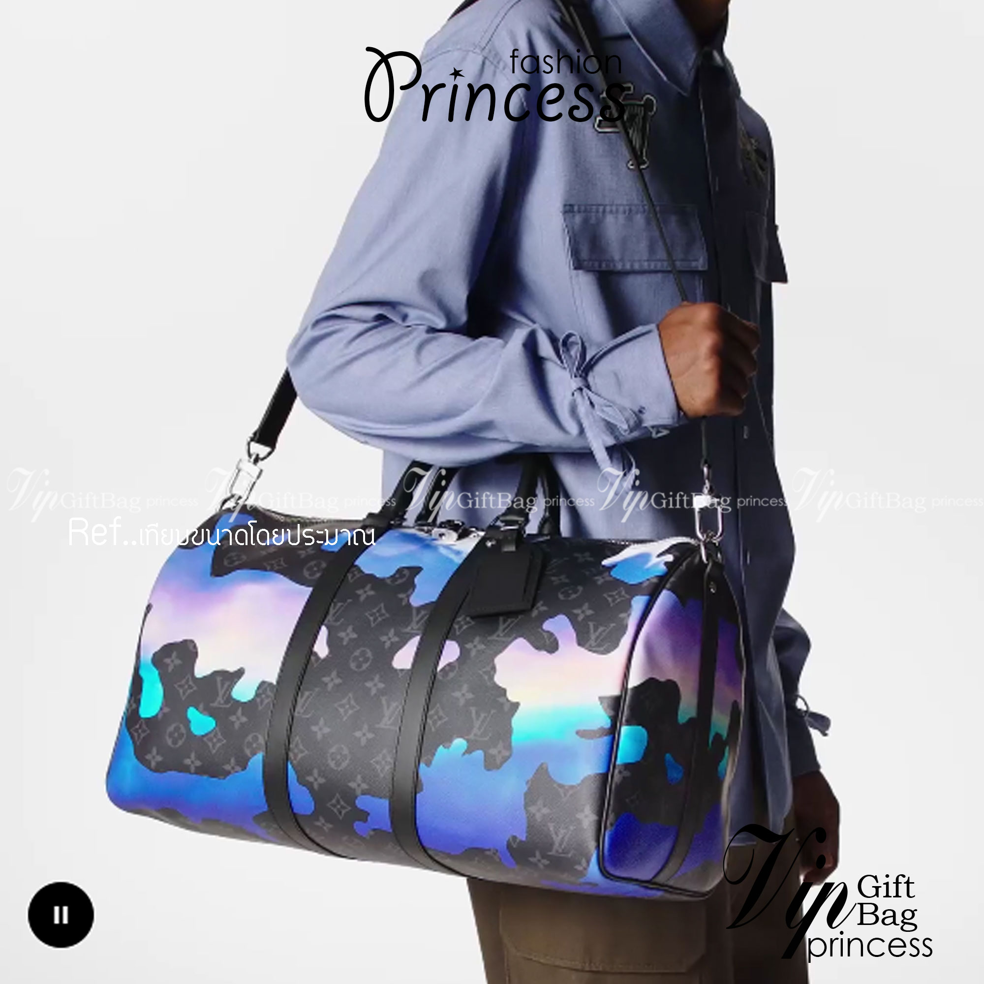 LV KEEPALL 45B BAG กระเป๋าเดินทางสุดคลาสสิค KEEPALL BANDOULIERE MONOGRAM ECLIPSE REVERSE MULTICOLOR สะท้อนแรงบันดาลใจจากคอลเล็คชั่น “Room with a View” สำหรับสิ้นปี 2022 ทึ่ใครๆก็เฝ้ารอ ไอเท็มที่จะทำให้การเดินทางไม่ธรรมดาอีกต่อไป ด้วยดีเทลความเป็นเอกลักษณ์