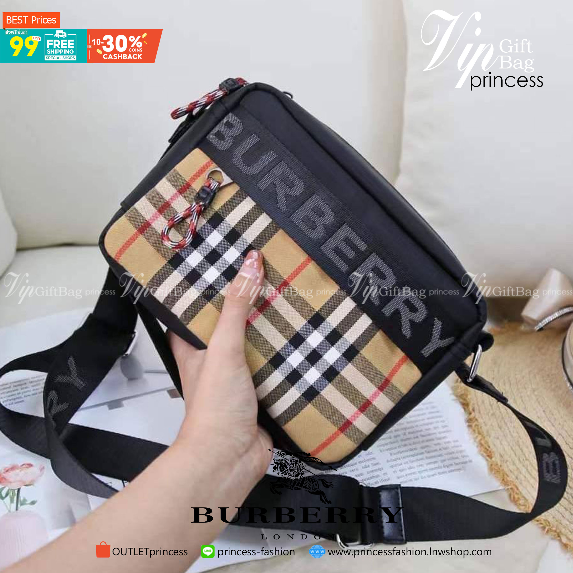 Burberry Positively Conscious logo crossbody bag