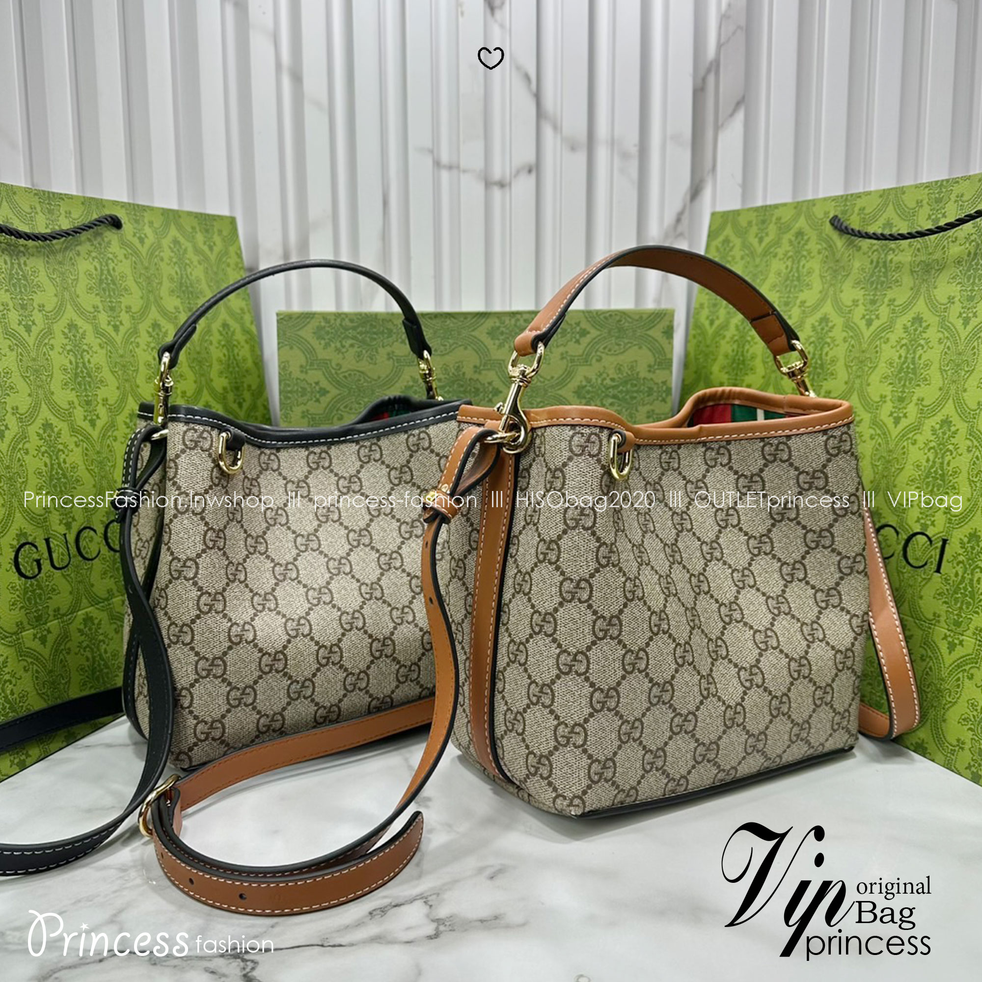 7.5" ORI หนังแท้ | Gucci GG Emblem small bucket bag กระเป๋าสะพายทรงบัคเก็ตใบเล็ก คอลใหม่ตีความประวัติศาสตร์แห่งความสง่างามและงานฝีมือของแบรนด์ขึ้นใหม่