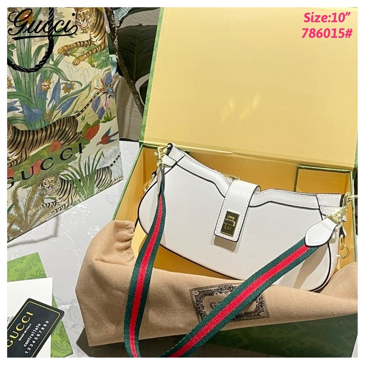 GUCCI moon side mini shoulder bag กระเป๋าสะพายไหล่ดีไซน์วินเทจ คลาสสิคลัคชู ดูผู้ดี สวยแบบน้อยแต่มาก สวยย้อนยุค ขนาดกำลังสวย