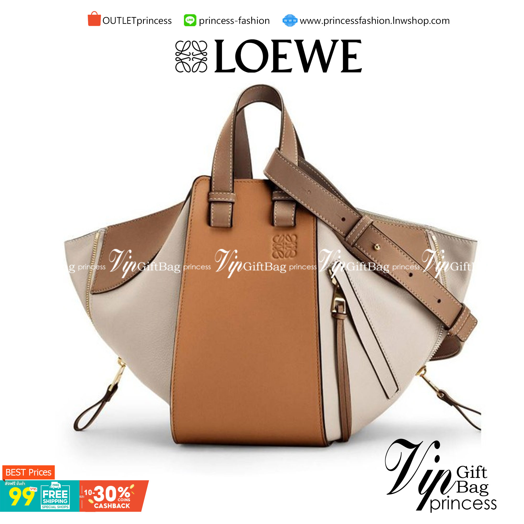 LOEWE HANDLE & SHOULDER BAG GIFT WITH PURCHASE (GWP) กระเป๋าถือหรือสะพายหนังแท้พรีเมี่ยมกิ๊ฟ Limited จาก LOEWE PERFUME DUTYFREE รุ่น Rare items สุดๆวัสดุหนังแท้ Calfskin หนังสวยดีไซน์มีเอกลักษณ์ ใบใหญ่กำลังดี น้ำหนักเบา สามารถปรับได้หลายทรง ด้านข้างมีซิปป