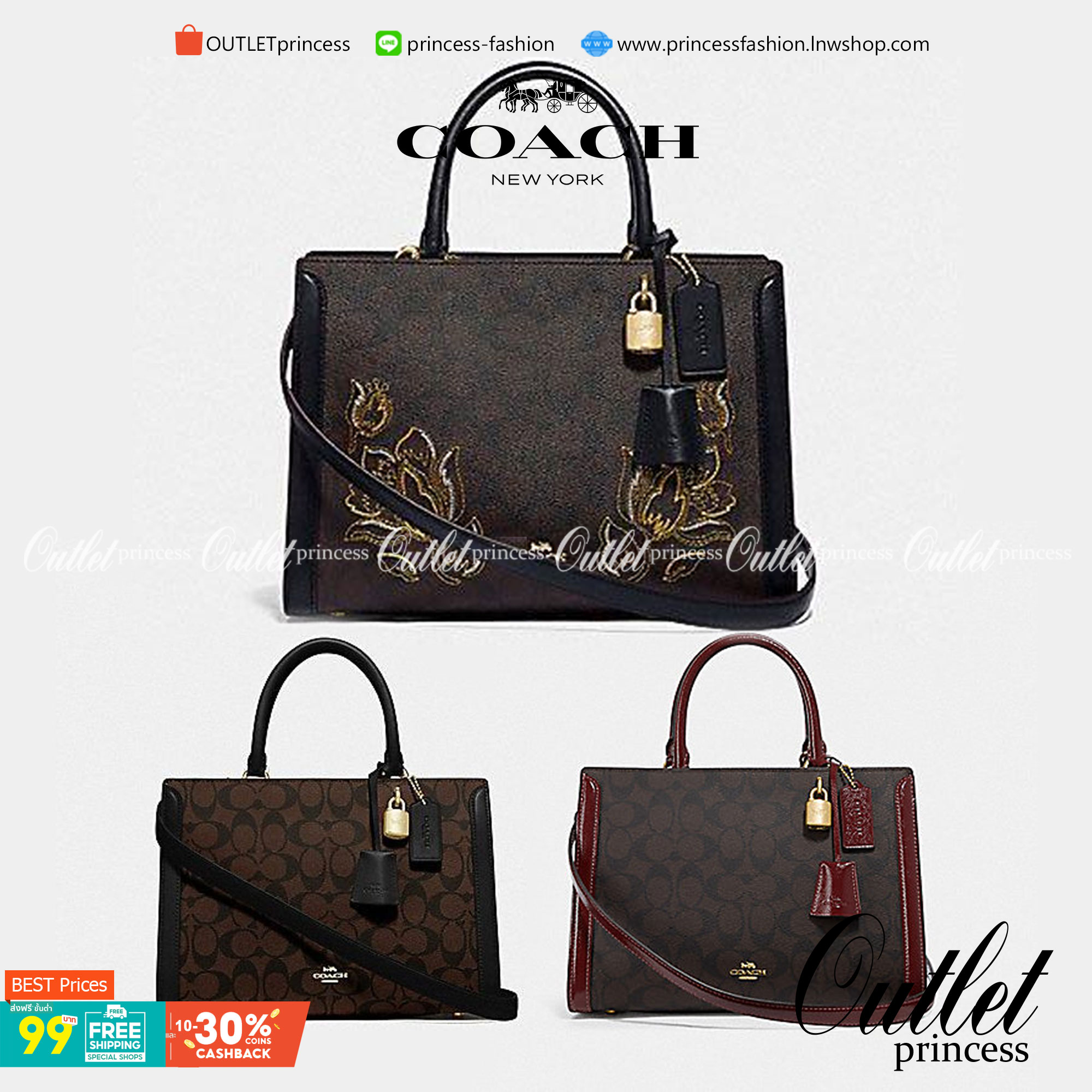 COACH ZOE CARRYALL IN SIGNATURE CANVAS เดอะเบสท์แห่งปี ต้องยกให้พี่คนสวยใบนี้เลย!! รุ่นที่สาวๆตามหา หายากอีกหนึ่ง กระเป๋าถือ/สะพายทรงสวย คลาสสิค ใบใหญ่จุคุ้ม มีดีเทลน่ารักๆที่แม่กุญแจ สามารถล็อคหัวซิปได้ กุญแจซ่อนในพวงหนังห้อยก็น่ารักไปอีก ภายในโล่งกว้าง 