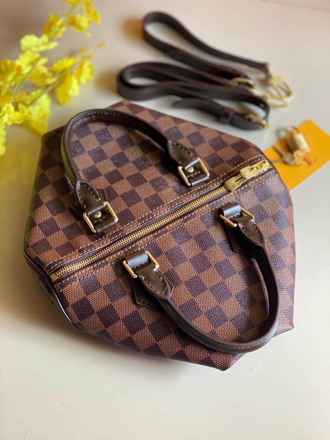 LV Speedy 25 Damier Monogram เกรดออริจินอล พร้อมส่งที่ไทย ภาพสินค้าถ่ายจากงานขายจริง ใช้งานต่างประเทศได้