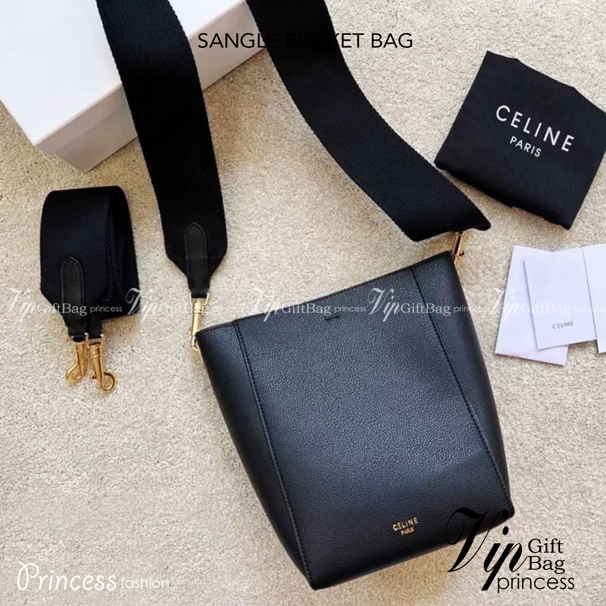 CELINE SANGLE SMALL BUCKET BAG กระเป๋าสะพายทรงบัคเก็ต หนังซอฟอย่างดี น่าใช้มากๆ