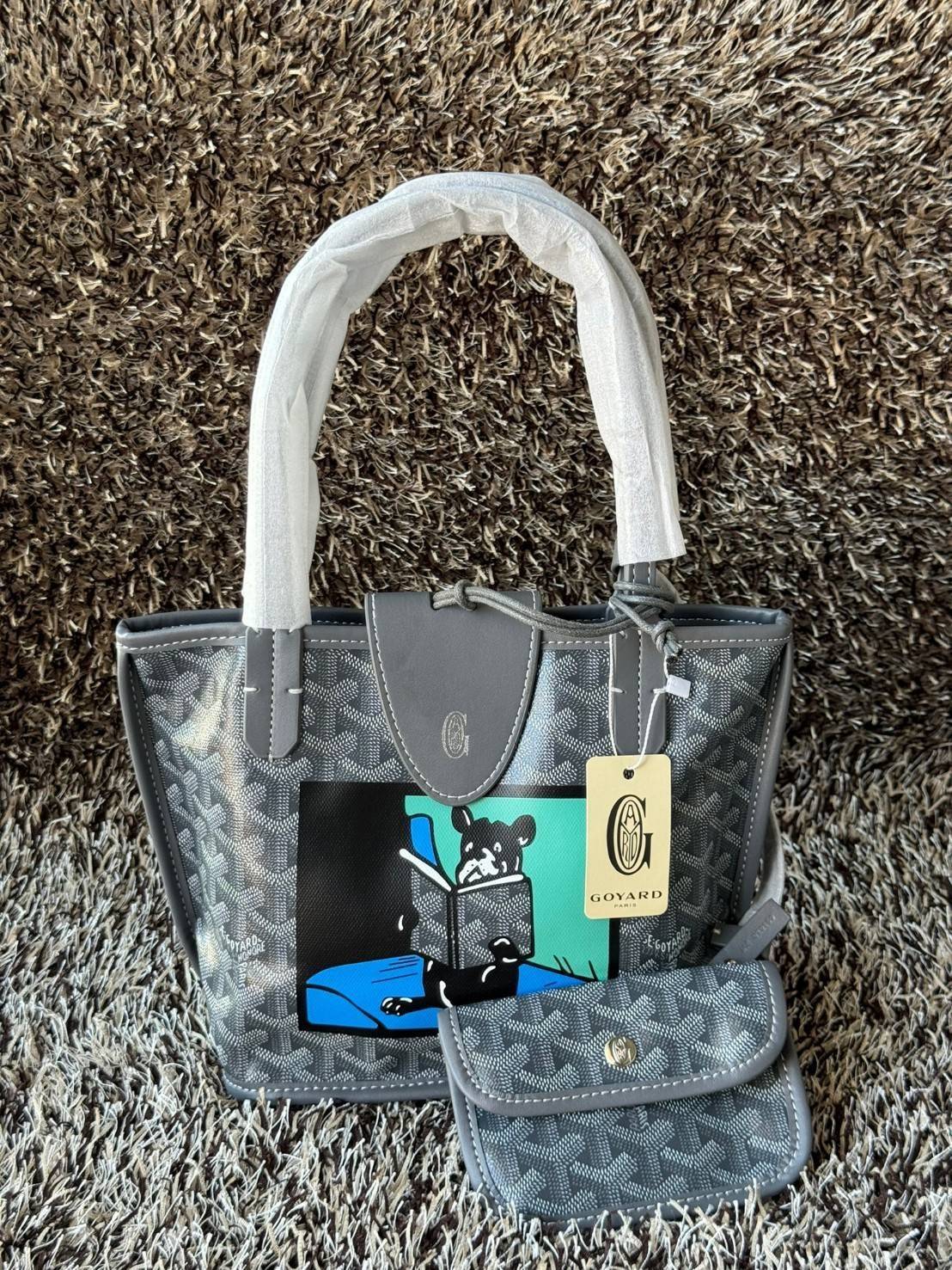 พร้อมส่ง 4 สี GOYARD ANJOU TOTE MINI / Goyard Villette Mini Tote Bag กระเป๋าทรงโท้ทมินิ แบรนด์หรูสัญชาติฝรั่งเศส 🧡 เกรดออริจินอล 1:1 สลับแท้ ใช้งานต่างประเทศได้