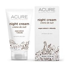 (Pre-order) Acure Organics Night Cream Argan Stem Cell + Chlorella 1.75 oz (50 ml)