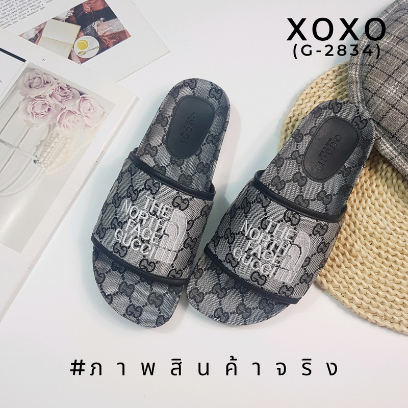 Gucci Sandals แตะงานสวม สวย ดูแพงเกินราคา ตัวใหม่ล่าสุด ชนช้อป แอดบอกเลยงานนี้ต้องมี วัสดุผ้าลาบแบรยด์ ด้านหน้างานปัก รุ่นคอลเลคชั่นใหม่ ด้านในรองฟองน้ำนุ่ม พื้นร่องบุ๋ม กระชับเท้า น้ำหนักเบา แมทส์ชุดง่าย