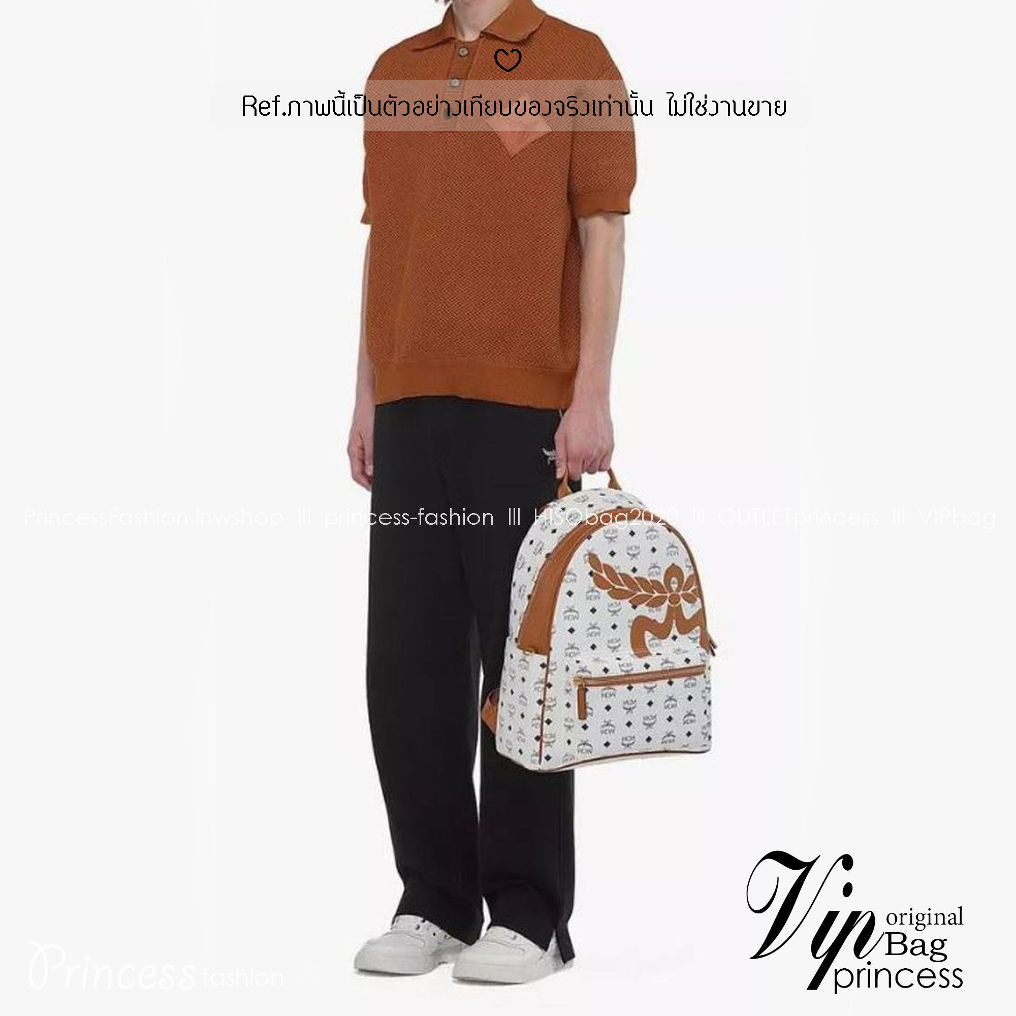 ORI | M.C.M Stark Visetos Canvas Backpack White กระเป๋าเป้คอลใหม่ ดีไซน์โลโก้ด้านหน้าสวยหรูโดดเด่น Best seller Unisex ของงานเป้จริงๆ ใช้ได้ทั้งหนุ่มๆและสาวๆ