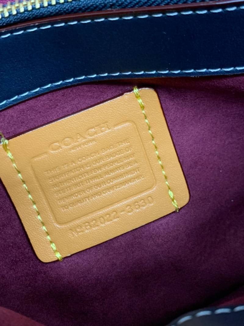 COACH RILEY TOP HANDLE 22 IN SIGNATURE CHAMBRAY