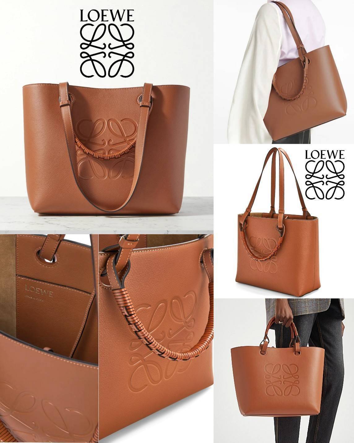 พร้อมส่งความสวย! Super Rare! ห้ามพลาด!✴️ LOEWE HANDLE & SHOULDER BAG VIP GIFT WITH PURCHASE (GWP) กระเป๋าหนังแท้พรีเมี่ยมกิ๊ฟ Limited จาก LOEWE PERFUME DUTYFREE รุ่น Rare items สุดๆวัสดุหนังแท้ Lambskin แบบนิ่มเทคเจอร์สวยดีไซน์สุดหรูคงเอกลักษณ์แบรน