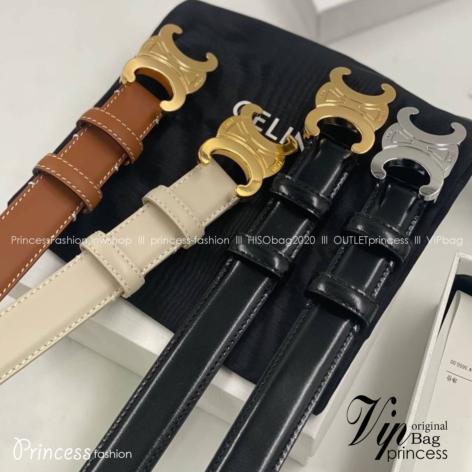 CELINE BELT 2.5cm เข็มขัดที่ควรมีที่สุดในยุคสมัยนี้ค่า เข็มขัดซีลีนหนังแท้สวย เกรดท็อปออริ เกรดดีสุด 1:1 สลับแท้ ใช้งานต่างประเทศสบายใจเลยค่า ตามตะลิสไปเลยย รับรองปังๆๆ