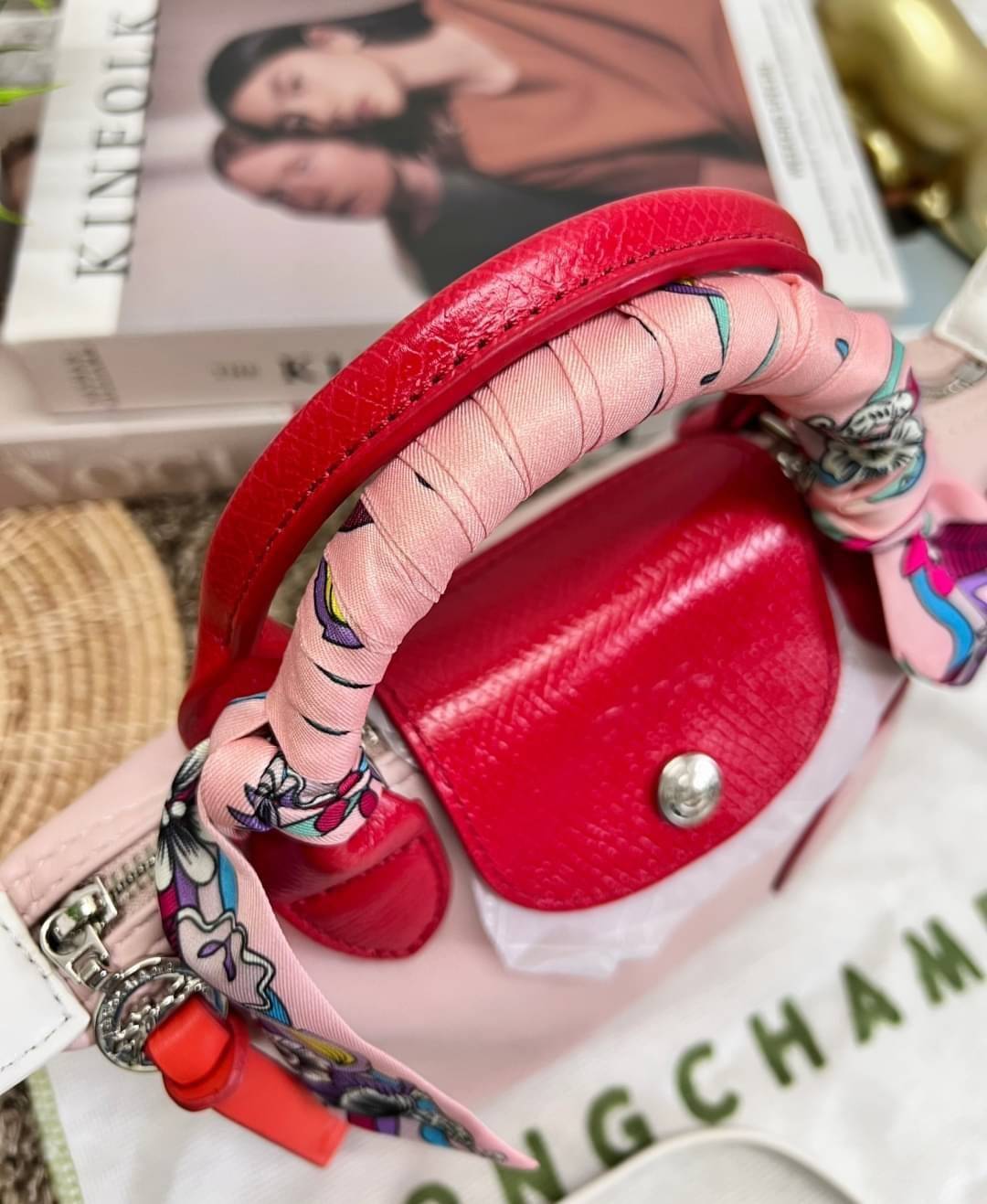 LONGCHAMP TOTE 2WAY BAG LE PLIAGE EXTRA L1500 พร้อมส่งที่ไทย กระเป๋าไซส์มินิ สีหวานละมุน ฟรีผ้าพันหู **สินค้าเกรดออริจินอล 1:1 สลับแท้ ใช้งานต่างประเทศได้