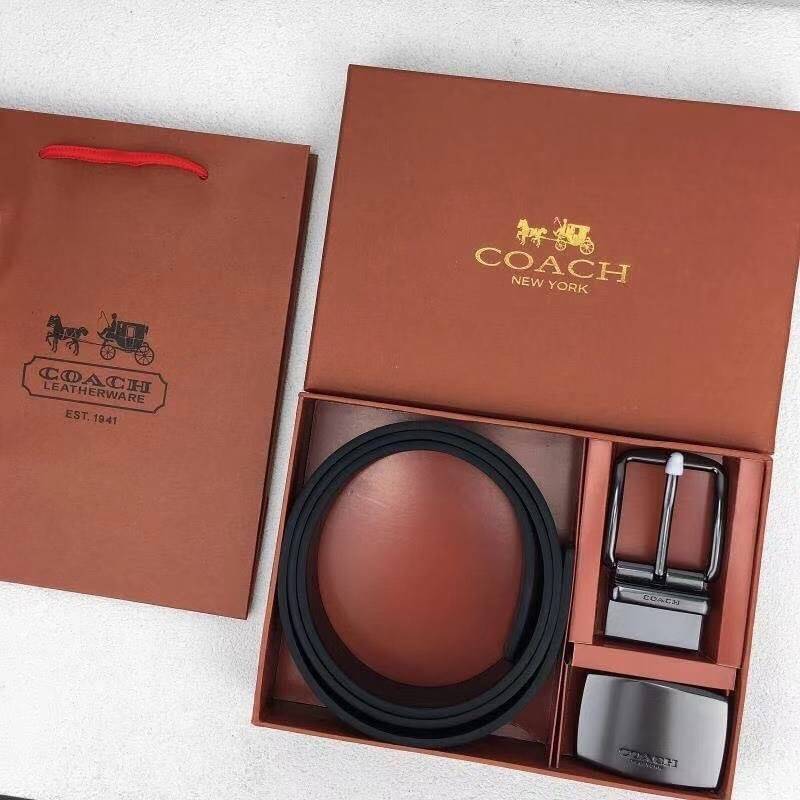 COACH BELT VALUE PACK BOX SET 2 in 1! set เข็มขัด Limited Edition จาก Coach Factory มีหัวเข็มขัด 2 แบบ 2 สไตล์ สายเข็มขัดสลับใช้ได้ทั้ง 2 ด้าน สายเข็มขัดปรับ เจาะรูปเพิ่มได้ค่ะ