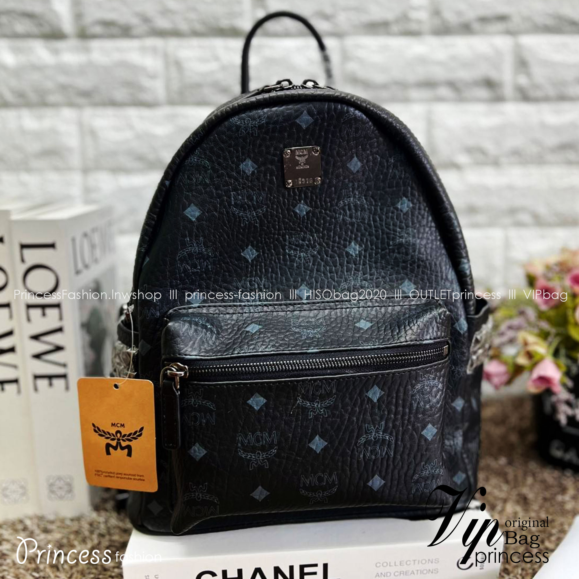 M.C.M Stark Side Studs Backpack in Visetos กระเป๋าเป้คลาสสิก รุ่นที่สามารถใช้งานได้ตลอดทั้งวันและได้ทั้งชาย/หญิง 🧡เกรดท็อปออริ เทียบแท้ 1:1 เกรดดีสุด ใช้งานต่างประเทศได้