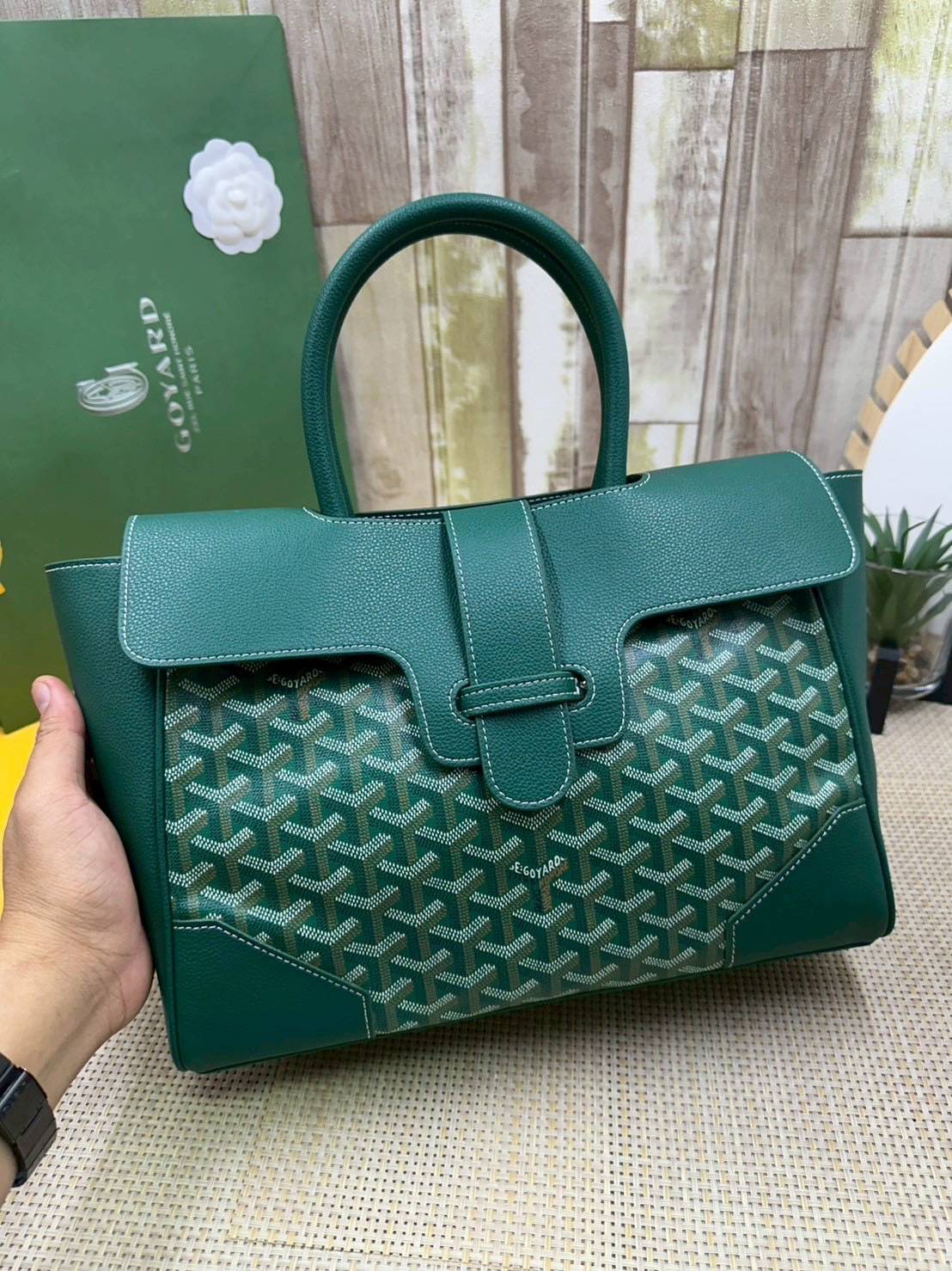 5 สี ORI หนังแท้ | Goyard Saigon Tote Bag กระเป๋าสะพายทรงโท้ท พร้อมหูจับใช้งานง่าย ภายในโล่งกว้าง หรูหราลงตัว