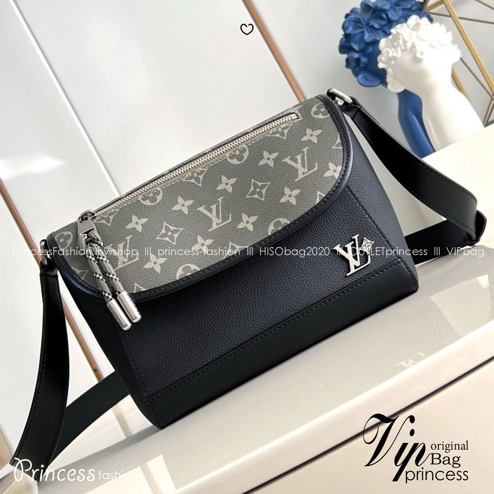 VVIP หนังแท้ เกรดดีสุด 1:1 | LV Pulse Messenger กระเป๋าทรงแมสเซ็นเจอร์รุ่นใหม่ล่าสุดจากแบรนด์ หนังลายเกรนผสมแคนวาสโมโนแกรม