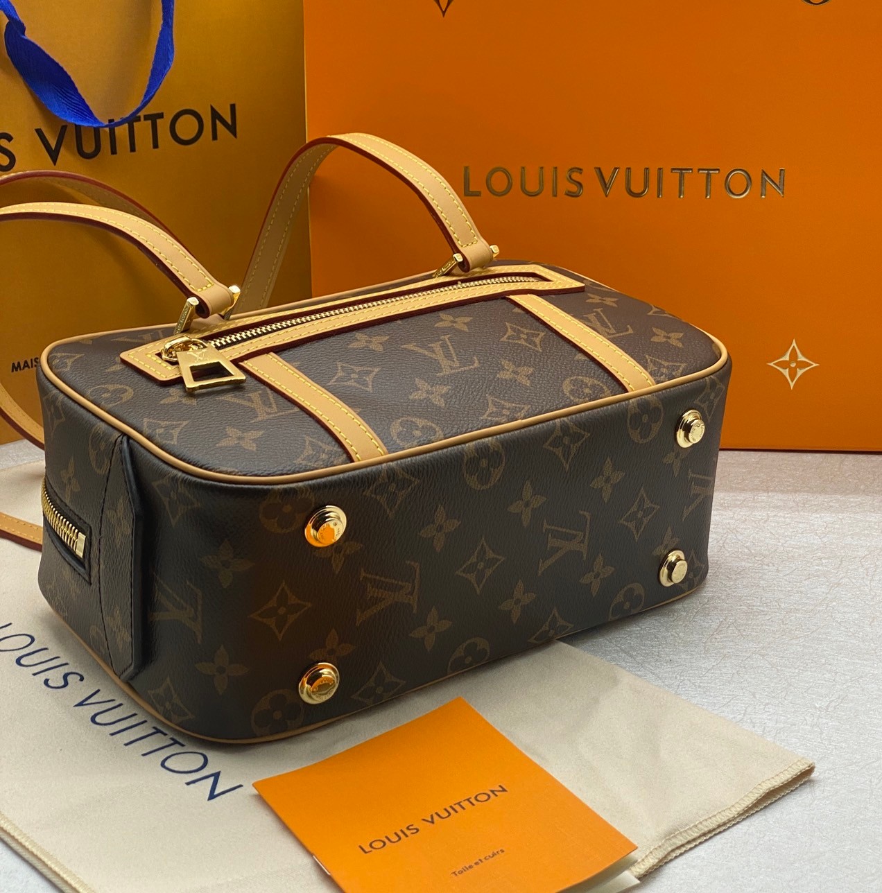 LV Cite Monogram Canvas Brown in Coated เกรดท็อปออรินอล หนังแท้ สวยงามตามรูป เกรดเทียบแท้ ใช้สลับแท้ได้ ใช้งานต่างประเทศได้