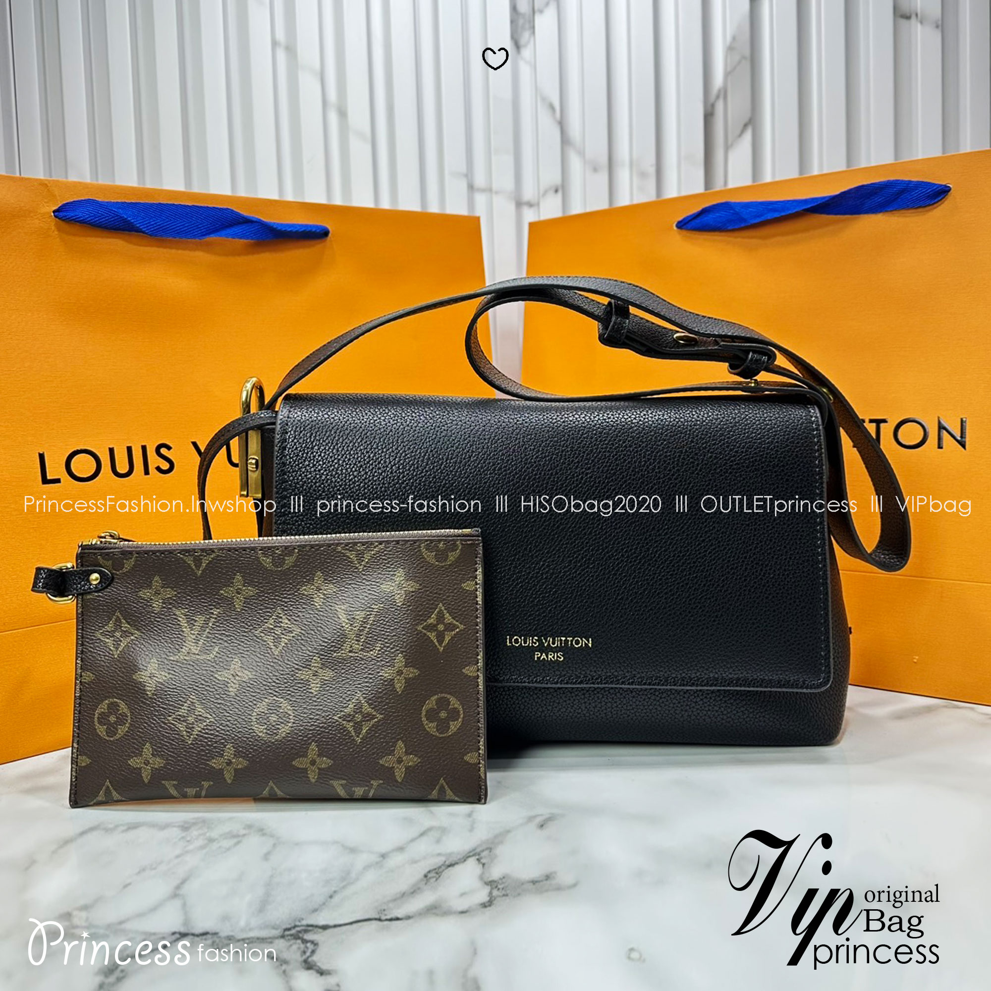 ORI หนังแท้ | LV Low Key Messenger Bag กระเป๋าสะพายทรงแมสเซ็นเจอร์ รูปทรงใหม่ สไตล์เรียบง่ายแต่หรูหรา ตกแต่งด้วยแม่กุญแจสีทองวินเทจ พร้อมใบลูกลายโมโนแกรมเพิ่มฟังชั่นการใช้งาน