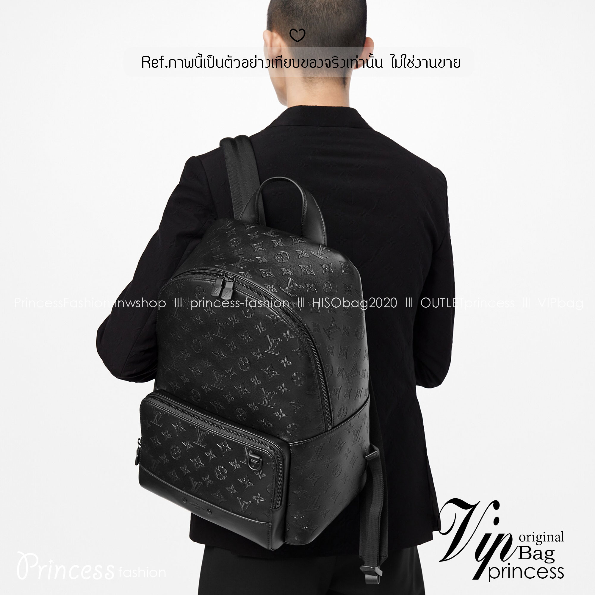 LV Racer Backpack กระเป๋าเป้สะพายหลัง รุ่นนี้สะท้อนถึงความสปอร์ตและเทห์ด้วยหนัง Monogram Shadow หนังแท้เนื้อนุ่มสีดำสง่างาม