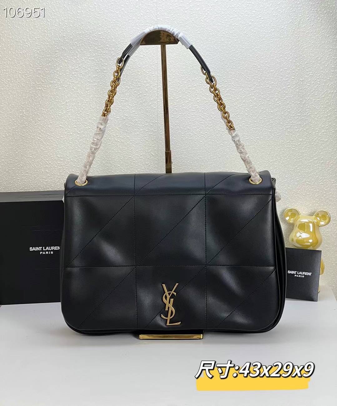YSL JAMIE LARGE IN LEATER BAG 43cm กระเป๋าสะพายใบใหญ่ เกรดหนังสวยเต็มใบ เกรดออริ 1:1 ใช้งานต่างประเทศได้