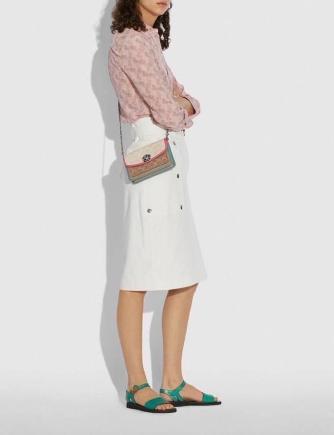 ของแท้ 💯% 】Coach Parker Crossbody In Blocked Signature Canvas