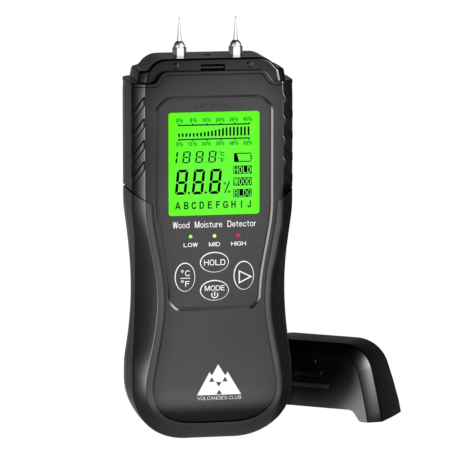 เครื่องวัดความชื้นพื้นคอนกรีต ความชื้นผนังก่อนทาสี ไม้แผ่น ระบบดิจิตอล ยี่ห้อ Volcanoes Club รุ่น VC1905