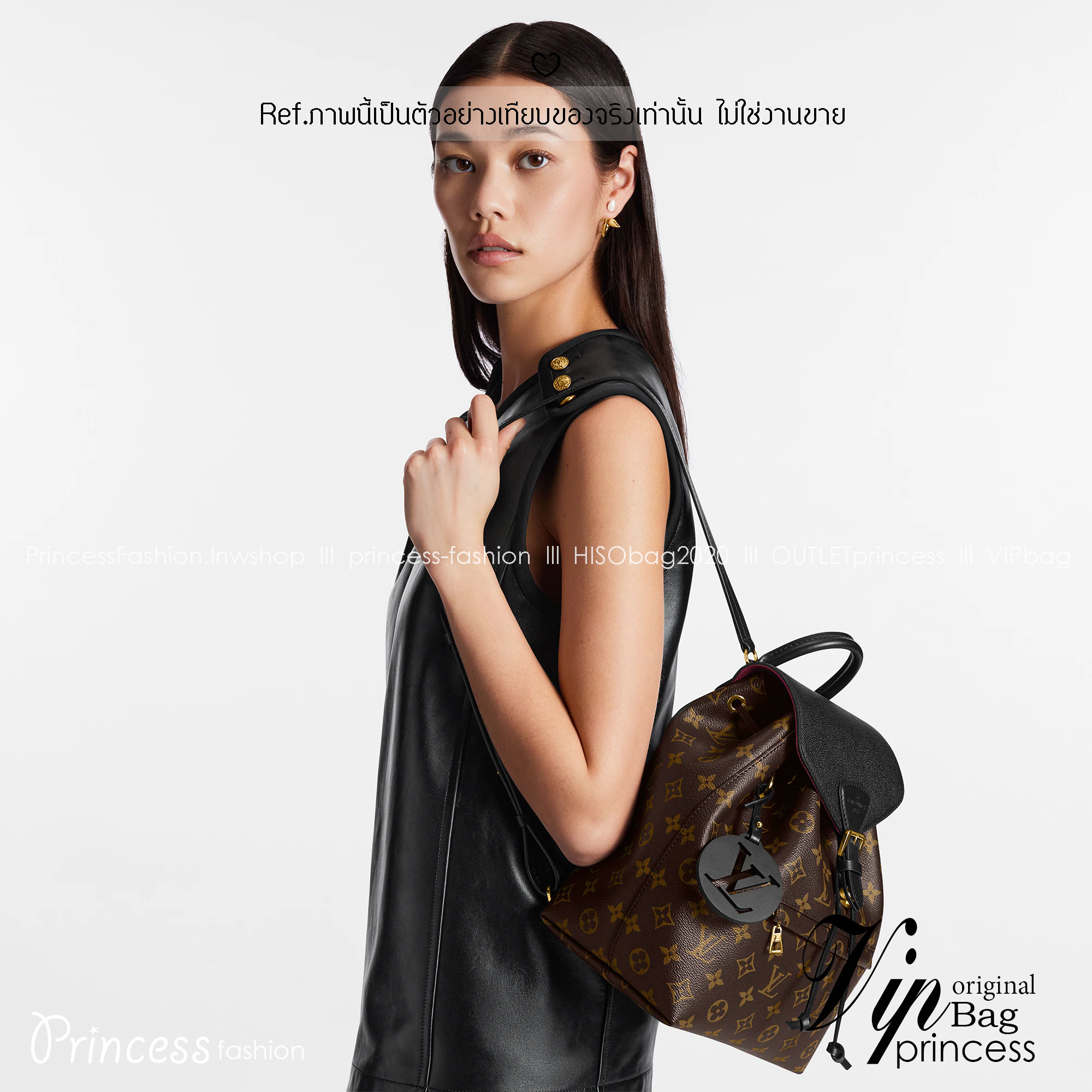 LV Montsouris PM Backpack กระเป๋าเป้ดีไซน์เรียบหรูเป็นเอกลักษณ์ จะถือหรือสะพายข้างก็สวยติดแกลม ขนาดกำลังสวยน่าใช้ตอบโจทย์แน่นอน
