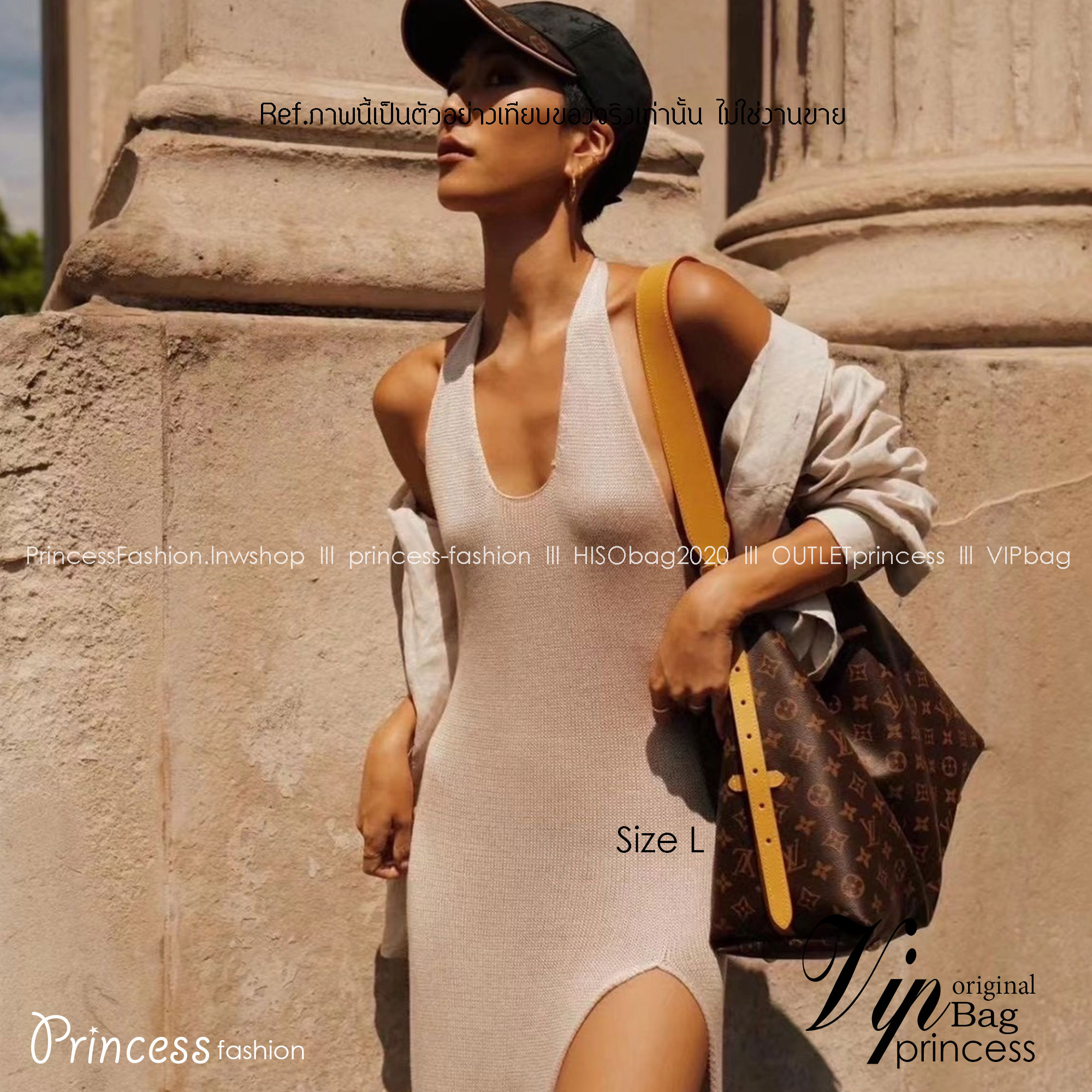 LV CarryAll MM handbag in Monogram / LV Tote Shopping Bag พร้อมส่ง กระเป๋าถือแคนวาสแต่งขอบหนังแคนวาสอย่างดี ผสานเสน่ห์สวยงามเข้ากับดีไซน์ที่รับกับสรีระให้คุณพกพาไปได้ทุกที่