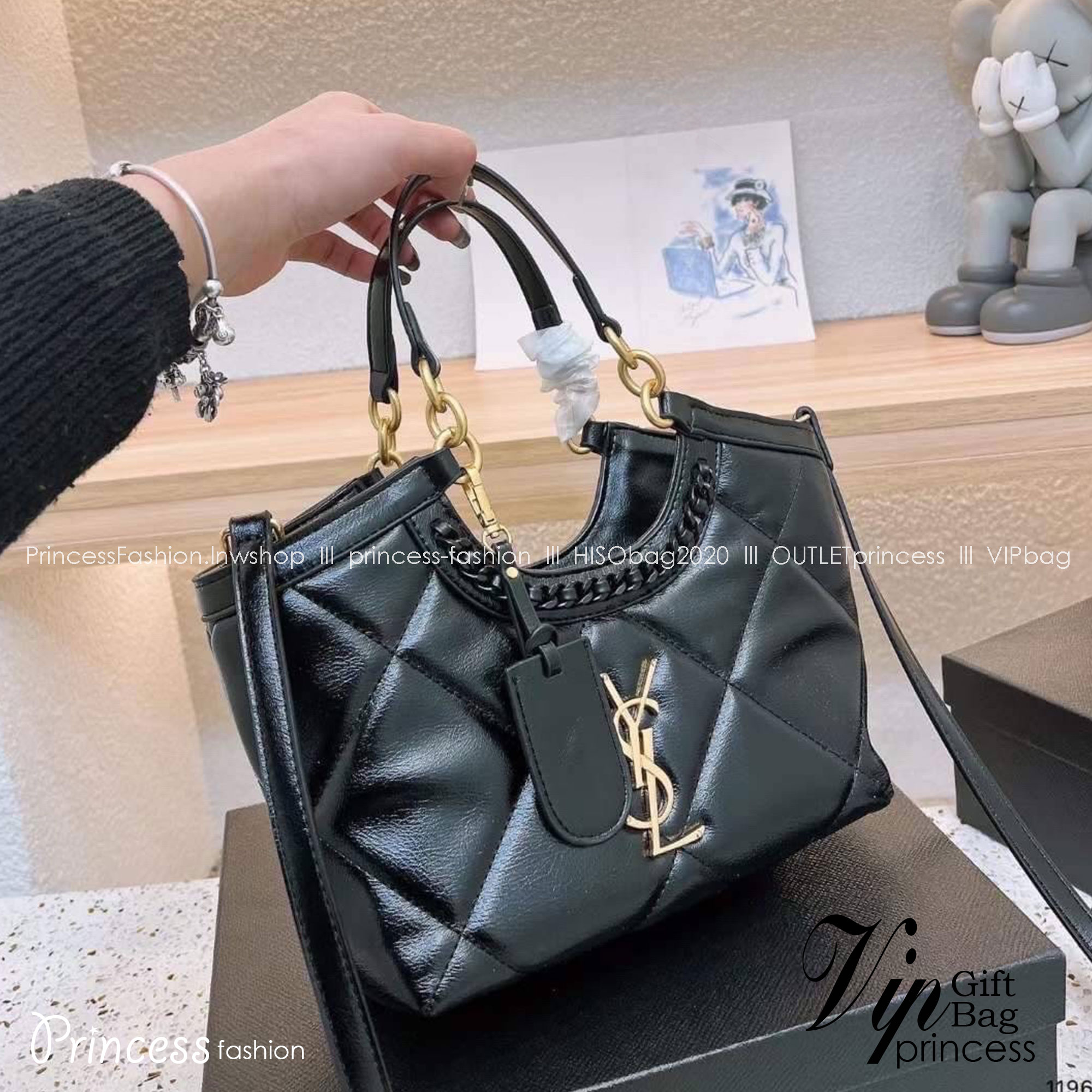 YSL Shopping Tote Handbag & Crossbody Bag 10" ใหม่รับ summer กระเป๋าสะพายทรงโท้ท งานหนังสวยเต็มใบ จุของได้แบบจุกๆ ดีไซน์คลาสสิค ใช้งานได้ง่ายด้วยหูจับและสายสะพาย