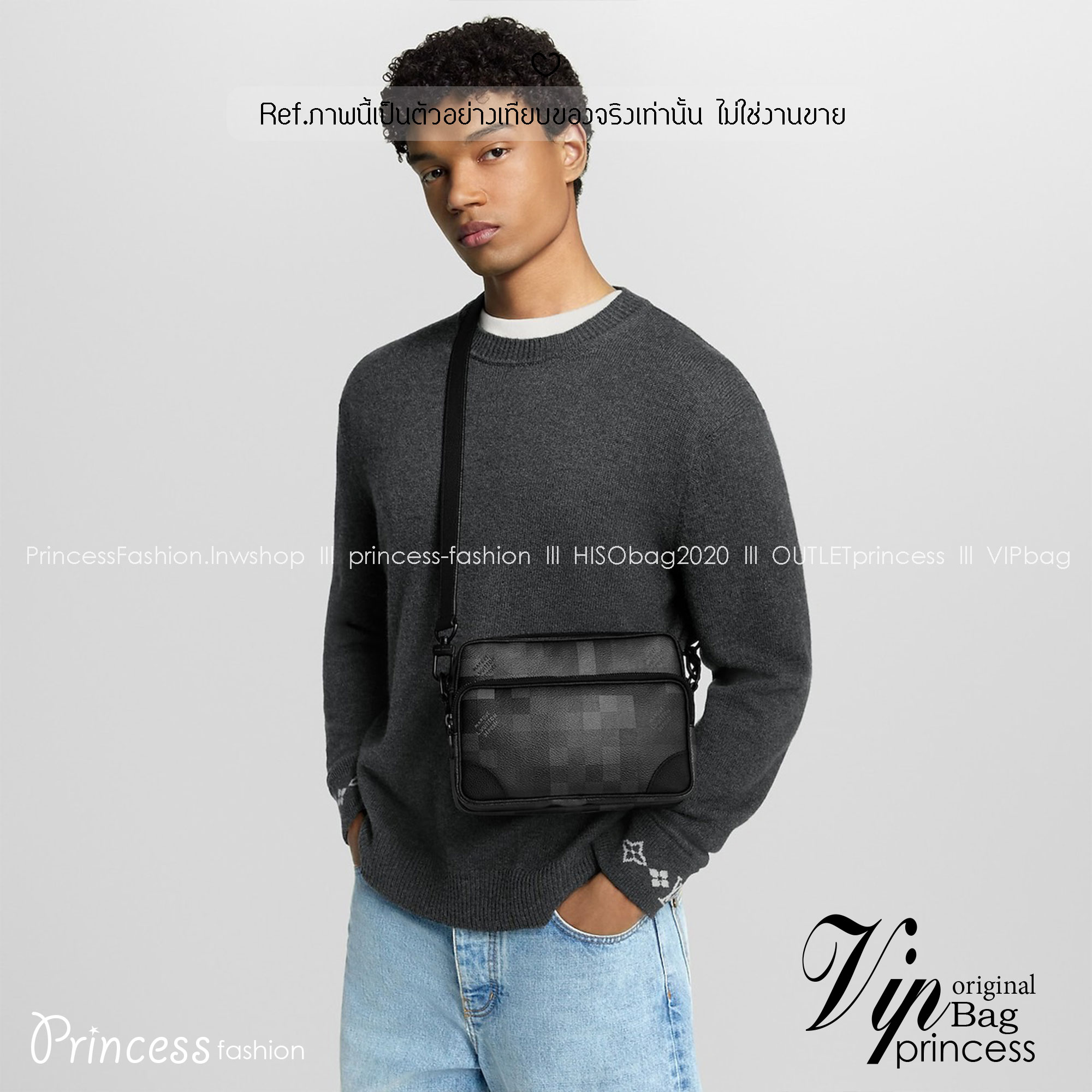 ORI หนังแท้ | LV Nil Messenger Bag / Nil D16 / Nil G71 กระเป๋าสะพายทรงแมสเซ็นเจอร์ พร้อมพอคเก็ตซิปหน้า และหูจับถอดได้ ถือเป็นคลัทเท่ๆ ได้เลย มาพร้อมรองบ่า/สายสะพายถอดได้ สะดวกใช้งาน