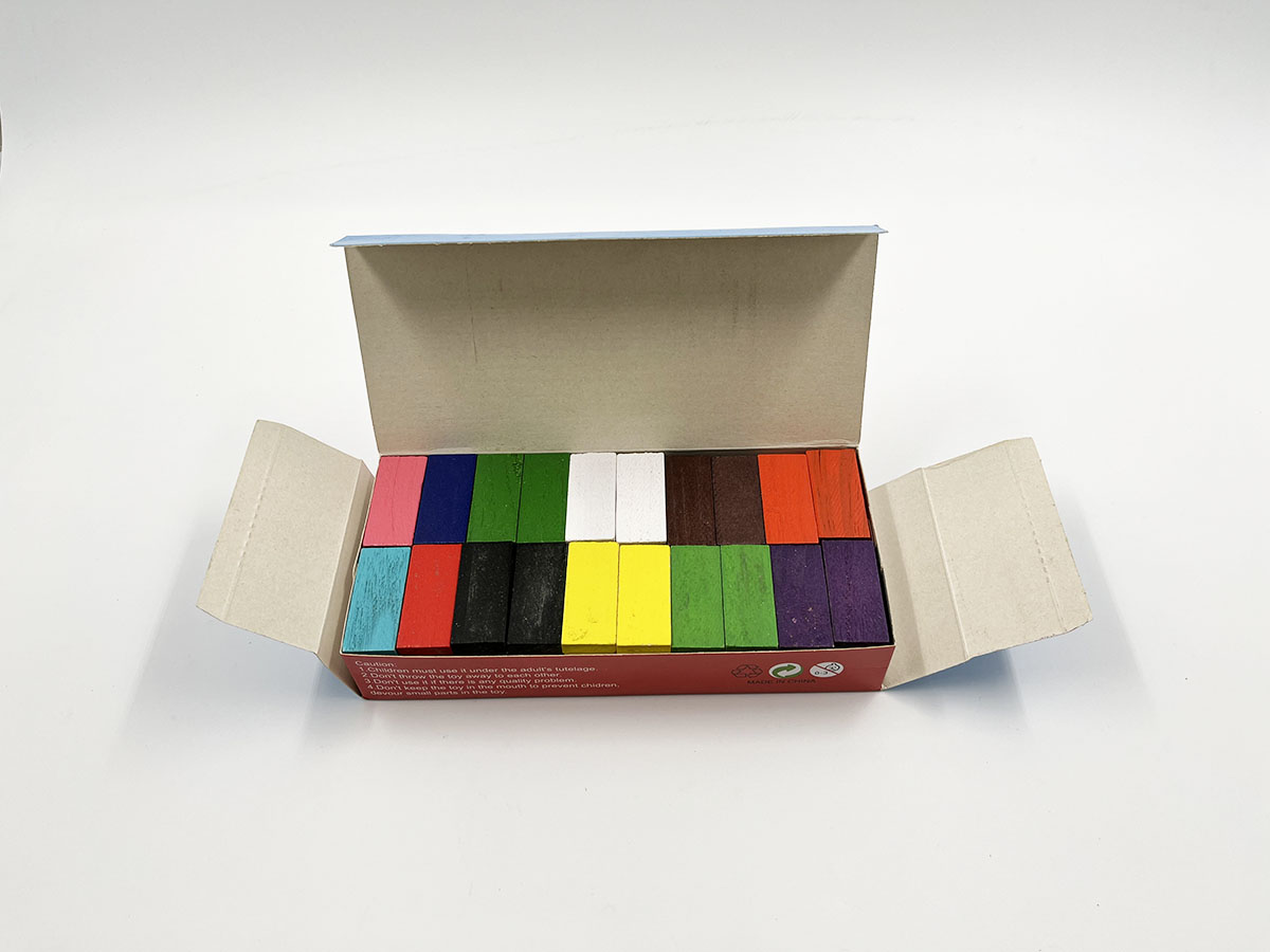 โดมิโน่ไม้แบบสี 100 ชิ้น แบบมีกล่องใส่ Color Dominoes