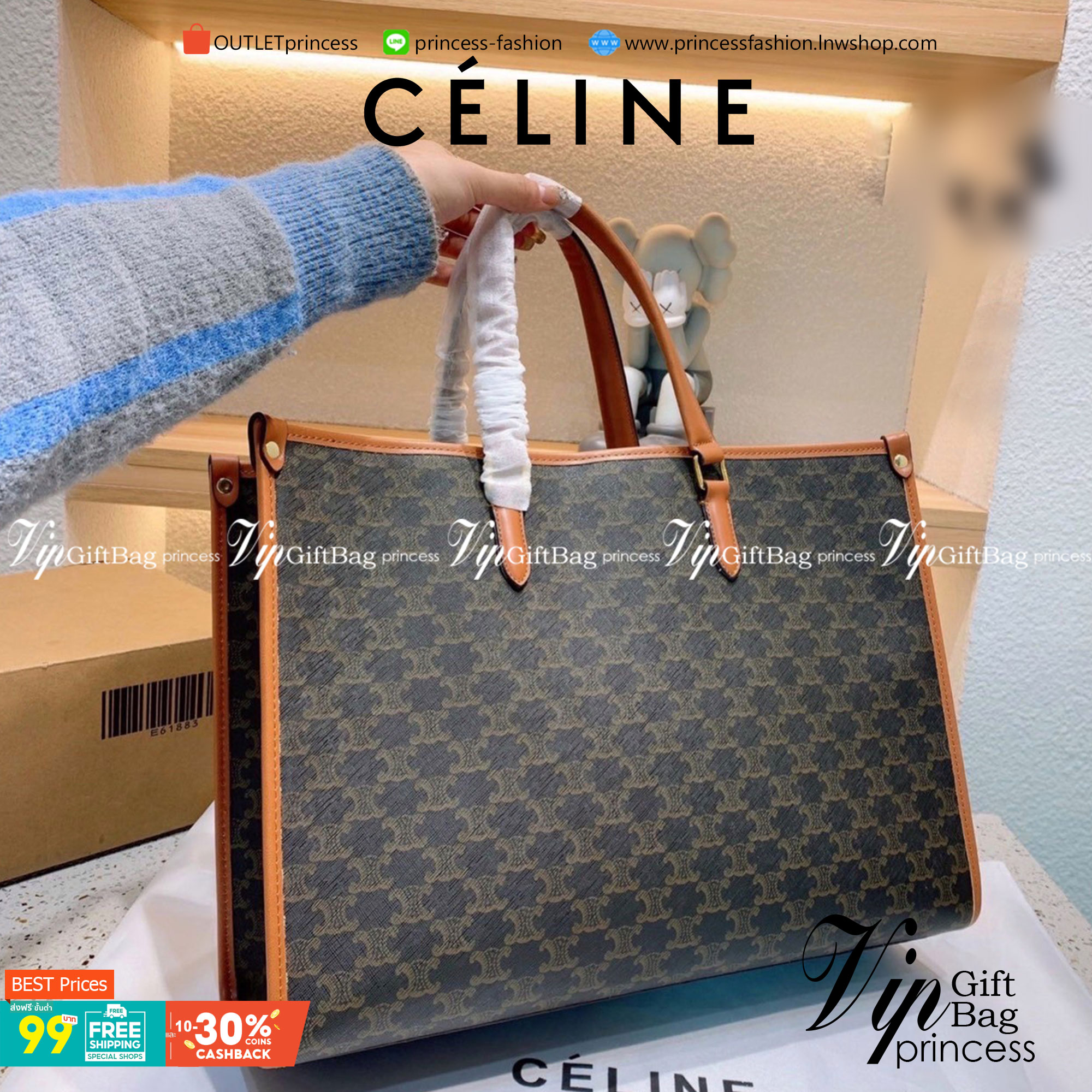 CELINE LARGE TOTE BAG กระเป๋าสะพาย celine ทรง shopping ทรงนี้คือทรงสุดฮิตใช้งานง่ายใส่ของได้เยอะช่องใหญ่ งานปั้มแบรนด์ทุกจุดงานจริงสวยมาพร้อมพร้อมสวยหรู หนังแท้สวยอยู่ทรงดีไซน์หรูคลาสสิค ภายในโล่งกว้างมีช่องซิป สามารถใส่เอกสาร A4 หนังสือ ipad Notebook ของ