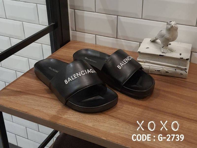 Balenciaga Sandels แตะชิค ใส่สบาย เรียบ หรู ดูแพงเกินราคาขาย วัสดุหนัง PU งานปักแบรนด์ งานสวย เรียบร้อย