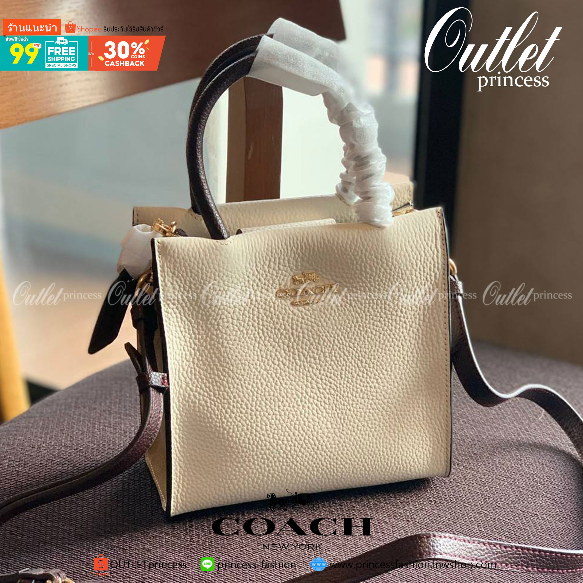 OUTLET COACH MINI CALLY CROSSBODY IN SIGNATURE ((5693//2134//2183)) พร้อมส่งที่ไทยทันที! กระเป๋าสะพายครอสบอดี้ร์ หนังแท้นิ่มอย่างดีค่ะ