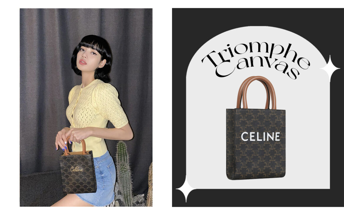 CELINE HAND CARRY AND CROSSBODY BAG VIP GIFT WITH PURCHASE (GWP) พรีเมี่ยมกิ๊ฟ Limited จาก CELINE HAUTE PARFUME DUTYFREE COUNTER วัสดุ CANVAS ตัดหนังแท้ ดีไซน์ทรงเหลี่ยมสวยหรูสุดคลาสสิค ปักโลโก้แบรนด์ด้านหน้า ภายในโล่งกว้าง ใส่กระเป๋าสตางค์ยาว มือถือ ของใ