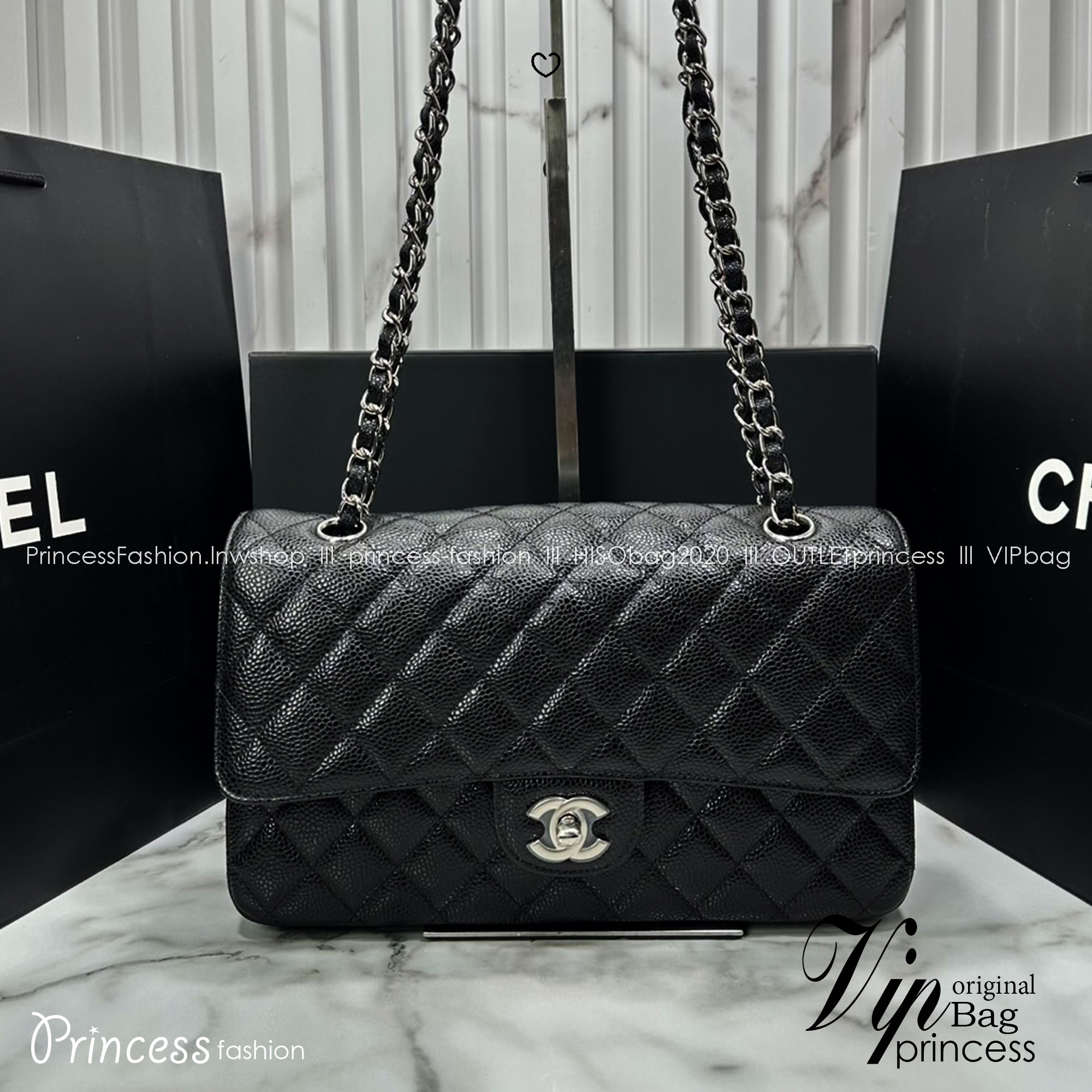 ORI หนังแท้ | ORI หนังแท้ | CHANEL Classic 25cm shoulder bag กระเป๋าสะพายรุ่นยอดนิยม หรูหราระดับตำนาน สวยงามเหนือกาลเวลา