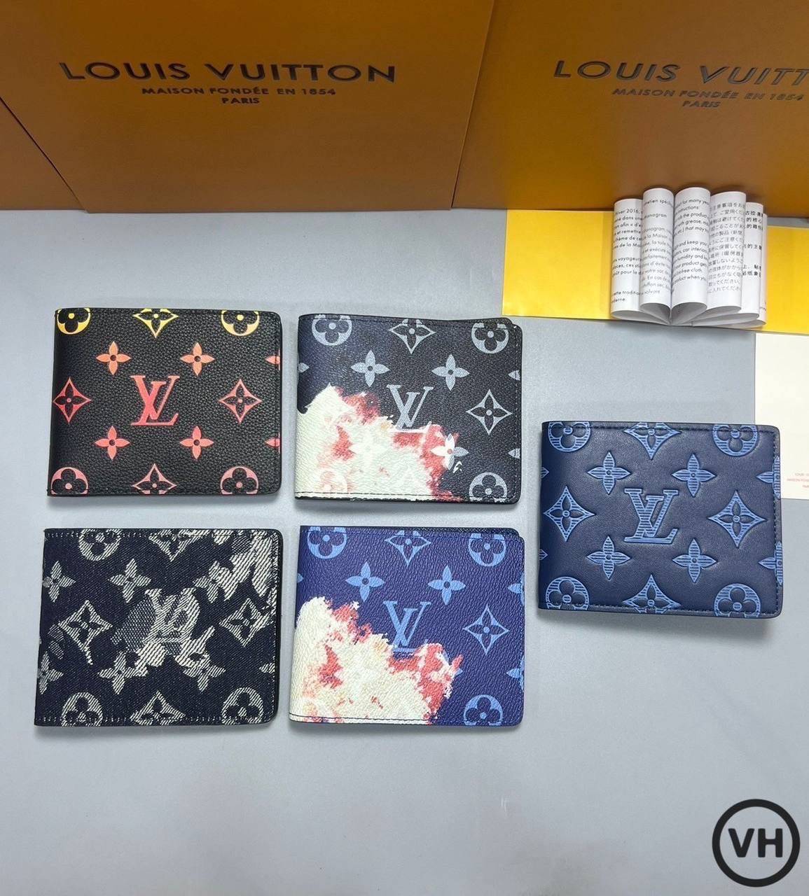 ORI หนังแท้ | LV Multiple Wallet / LV Short Wallet / LV Damier Graphite Wallet กระเป๋าสตางค์ใบสั้น กระเป๋าสตางค์ผู้ชาย
